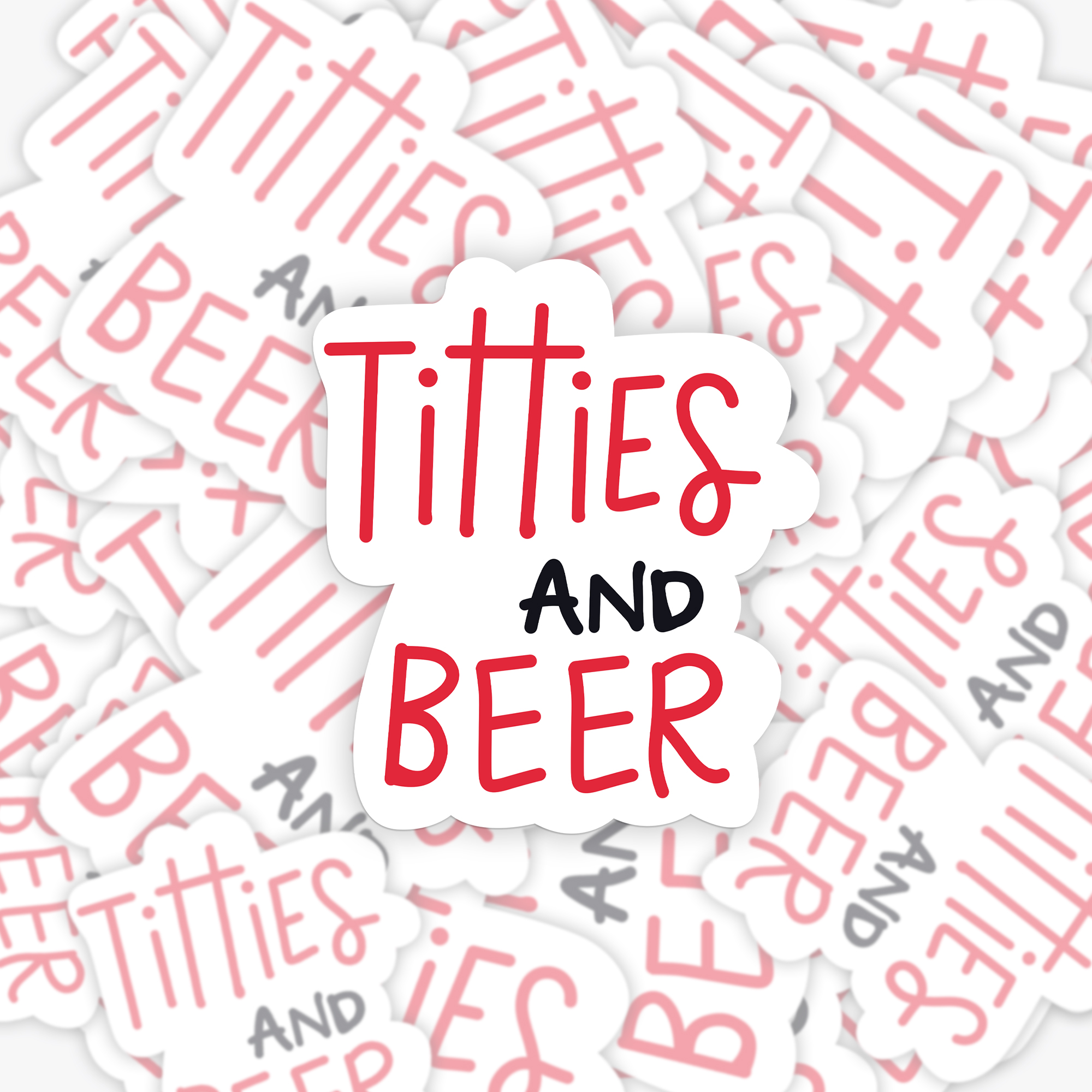 Country Music Titties And Beer Sticker 