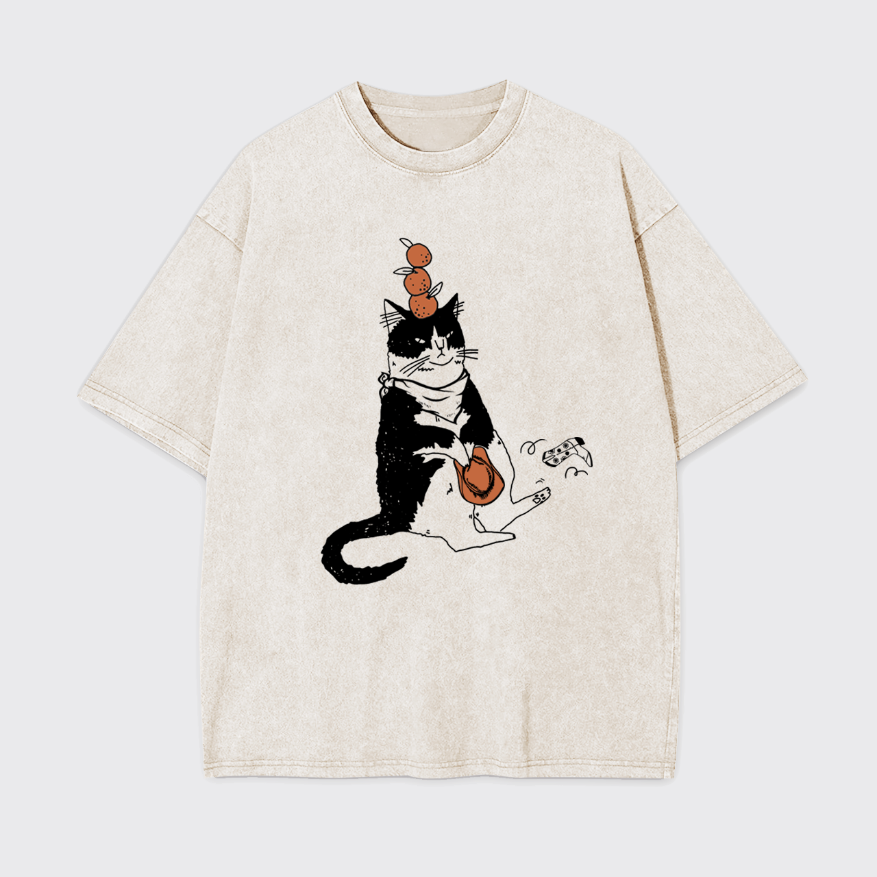 Orange Cat Garment-dye Tees