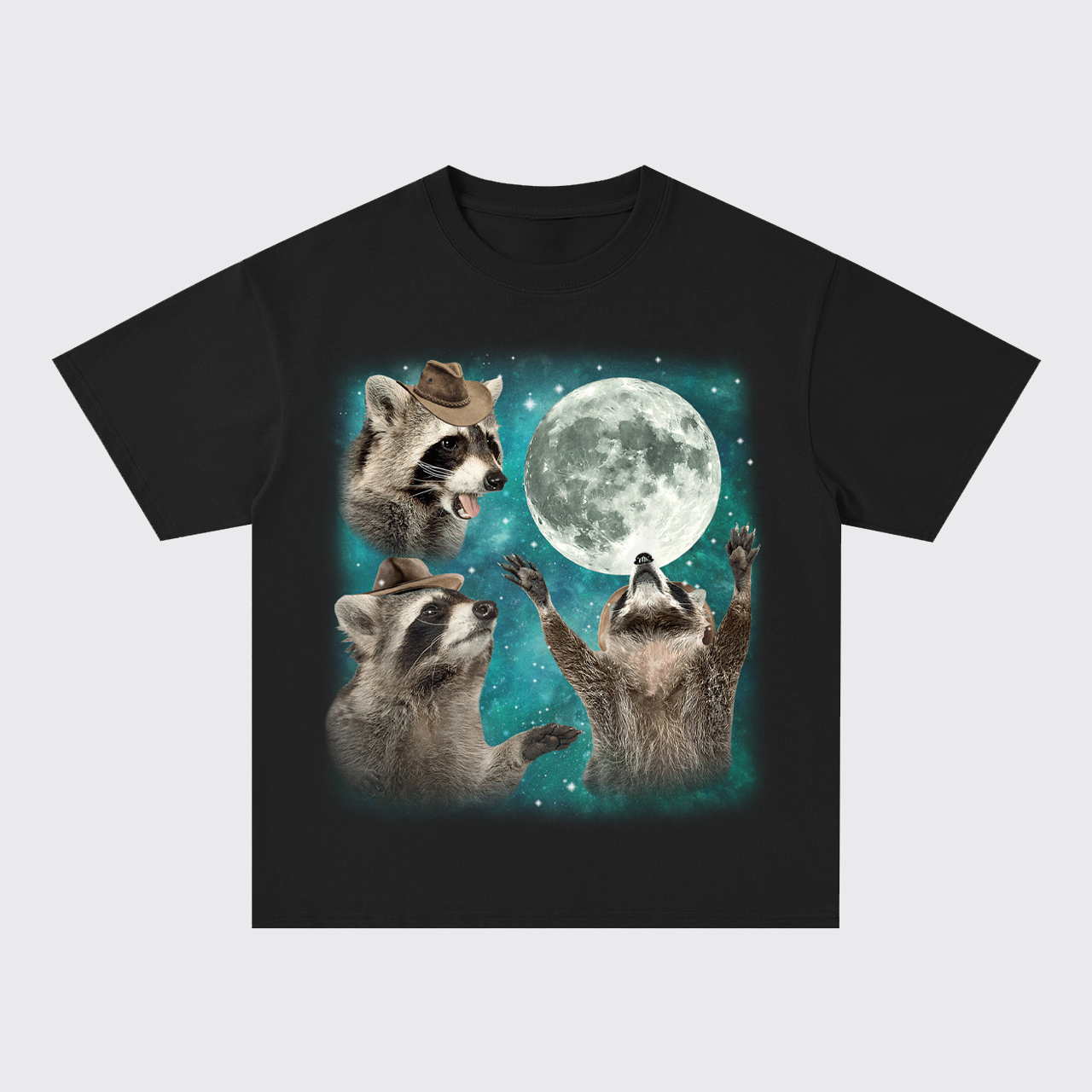 Three Raccoons Oversize T-Shirts