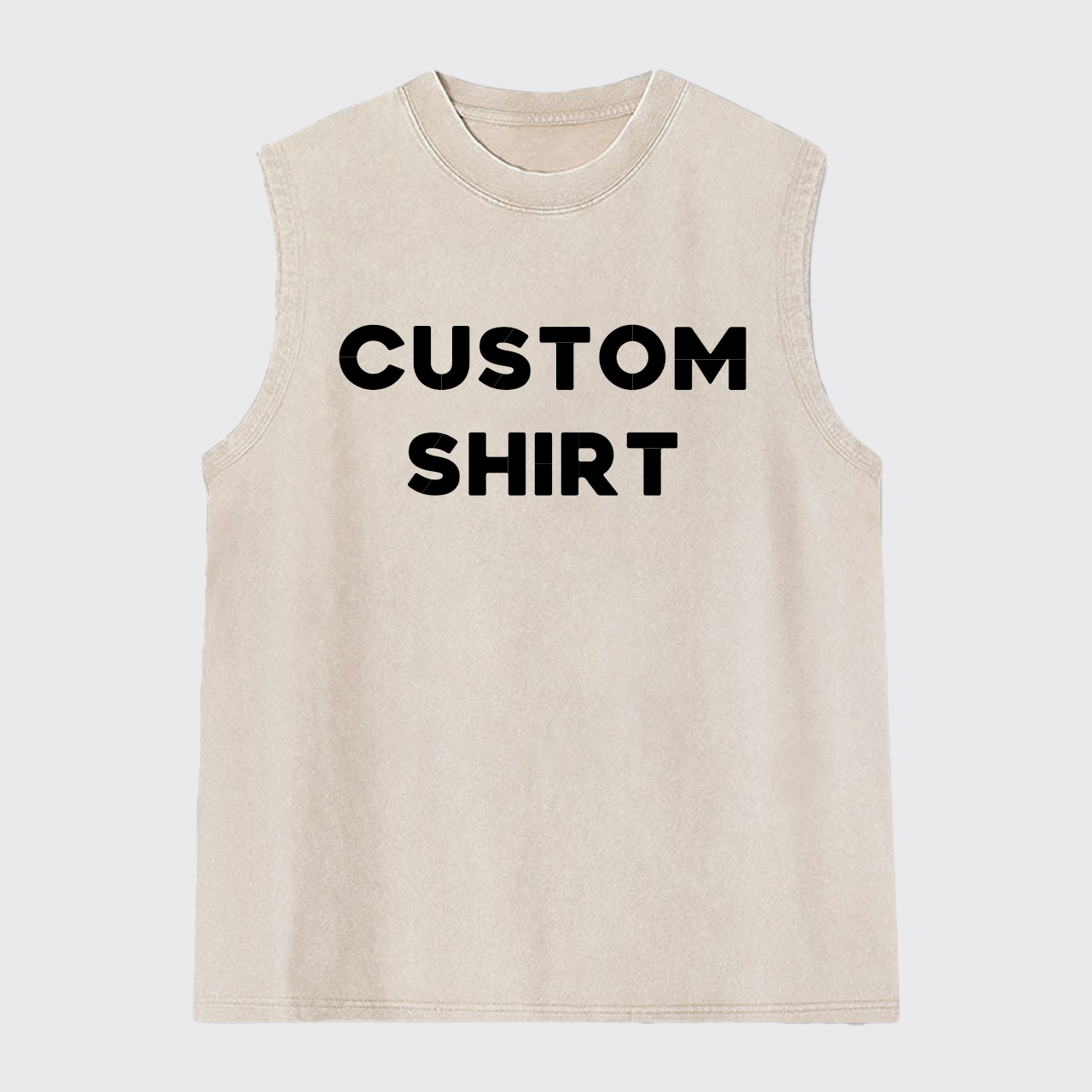 Custom Text Washed Tanks