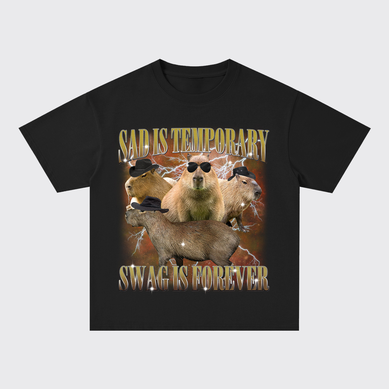 Sad Is Temporary Swag Is Forever Oversize T-Shirts