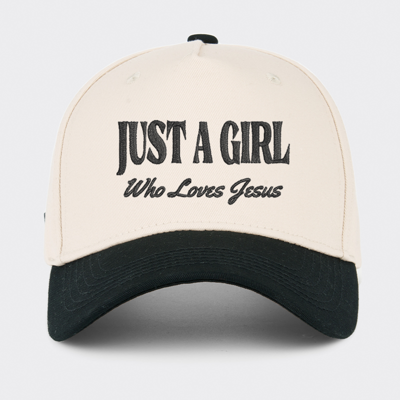 Just A Girl Who Loves Jesus Embroidered Trucker Hat