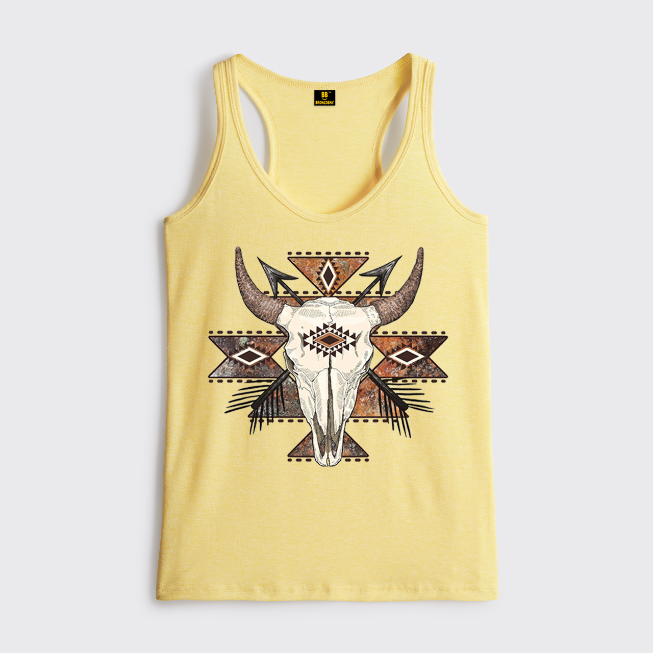 Rustic Aztec Cow Skull Classic Tanks