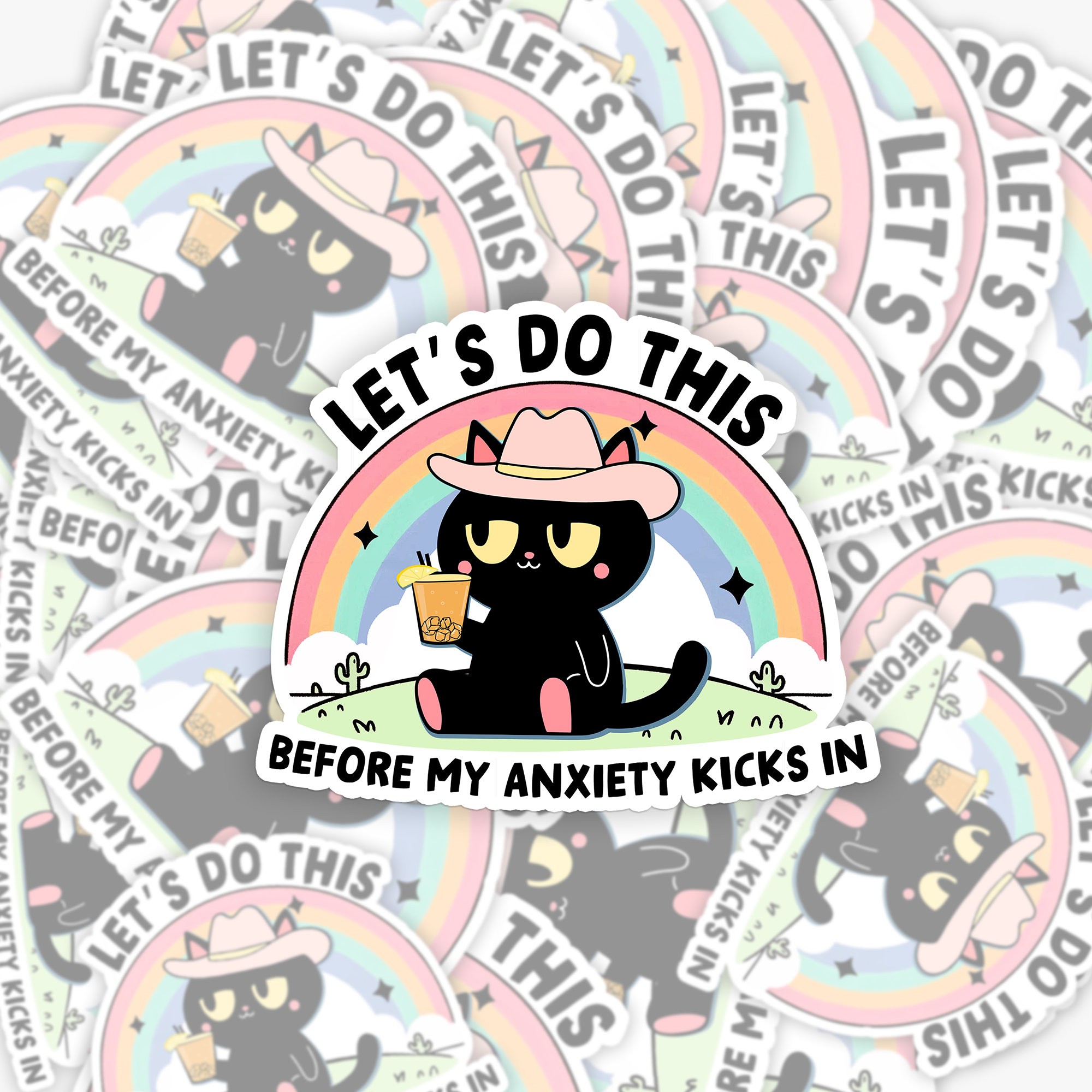 Mental Health-Let's Do This Before My Anxiety Kicks In Sticker 