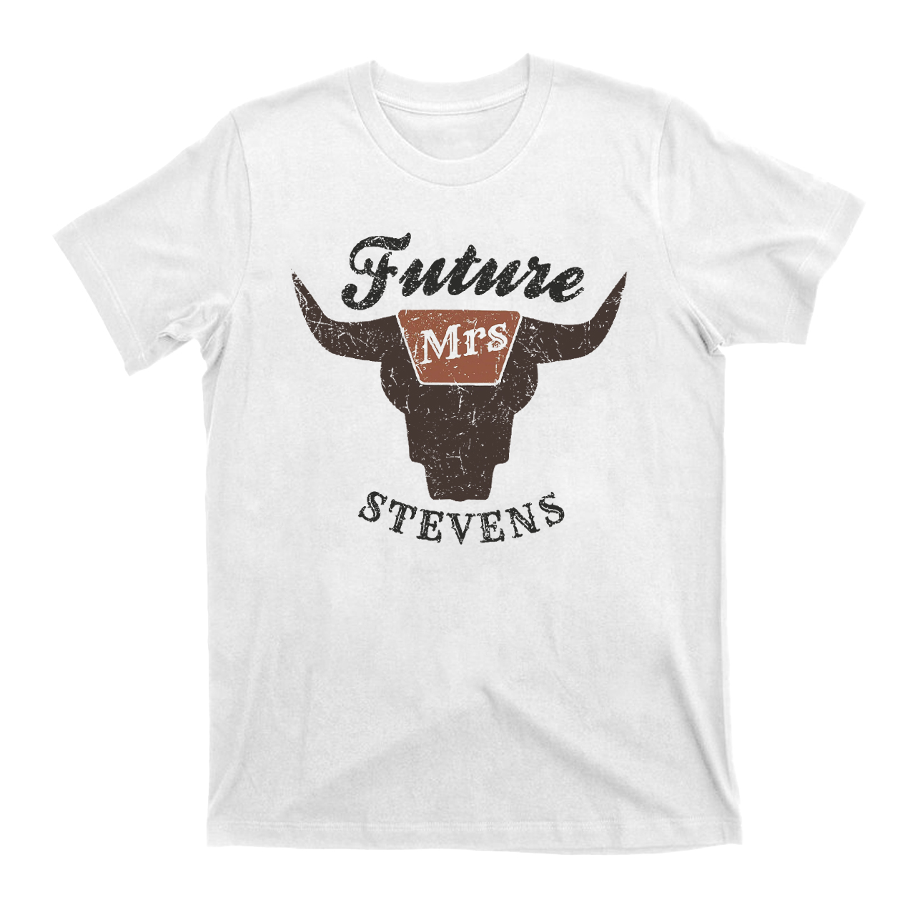 Personalized Mrs & Mr Furture Cow Skull T-Shirt