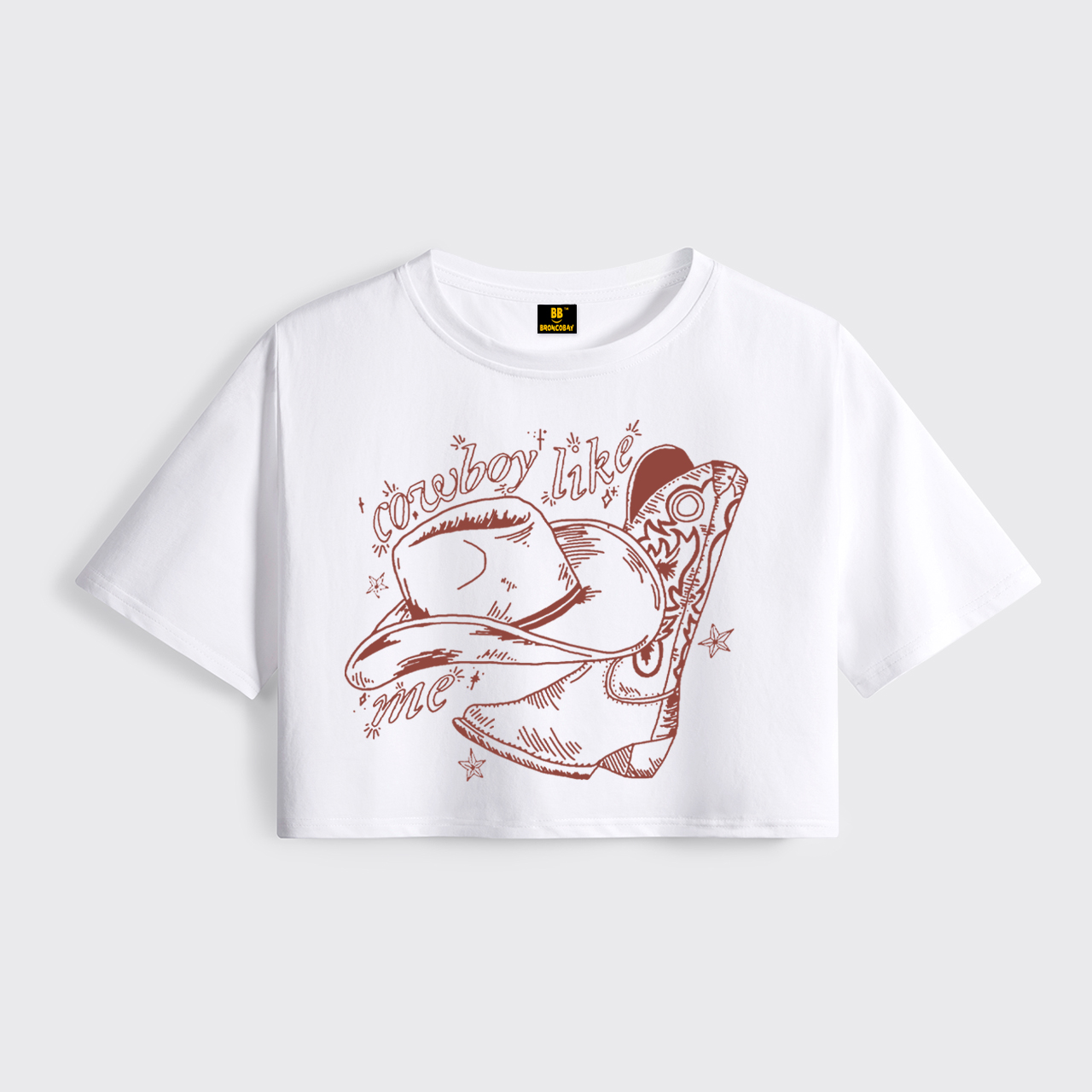 Cowboy Like Boots Cropped Boxy Tee