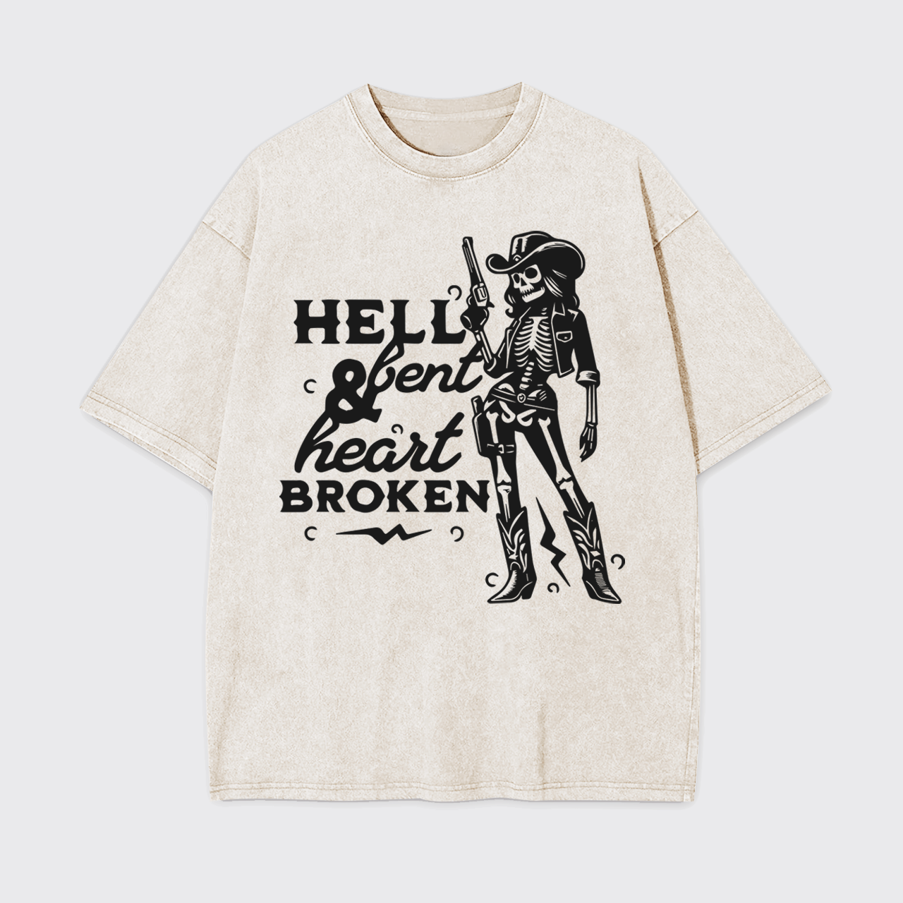 Hell Bent And Heart Broken Garment-dye Tees