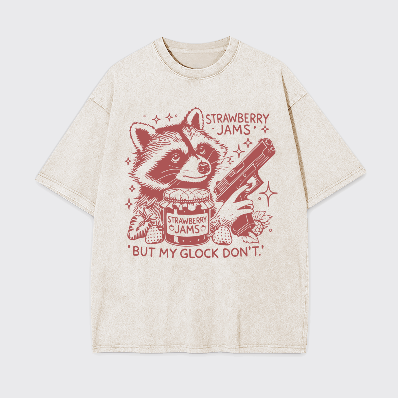 Strawberry Jams But My Glock Don't Garment-dye Tees