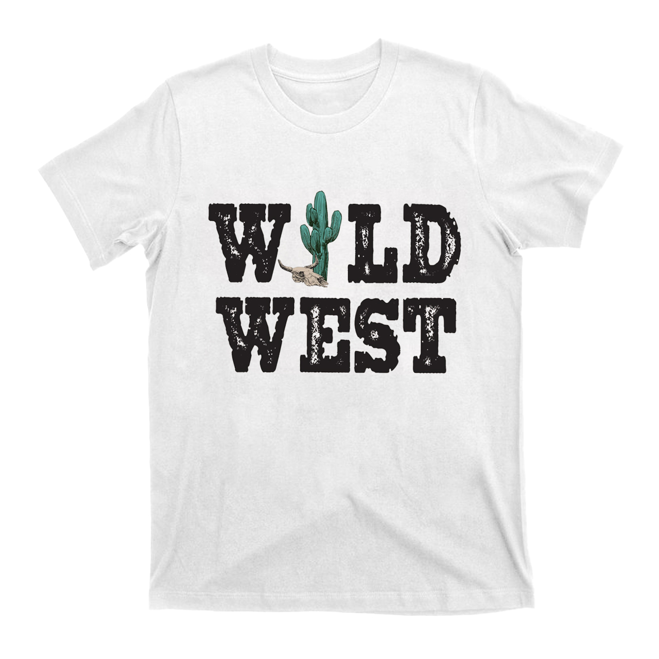 Wild West Cow Skull Cowbo T-Shirts