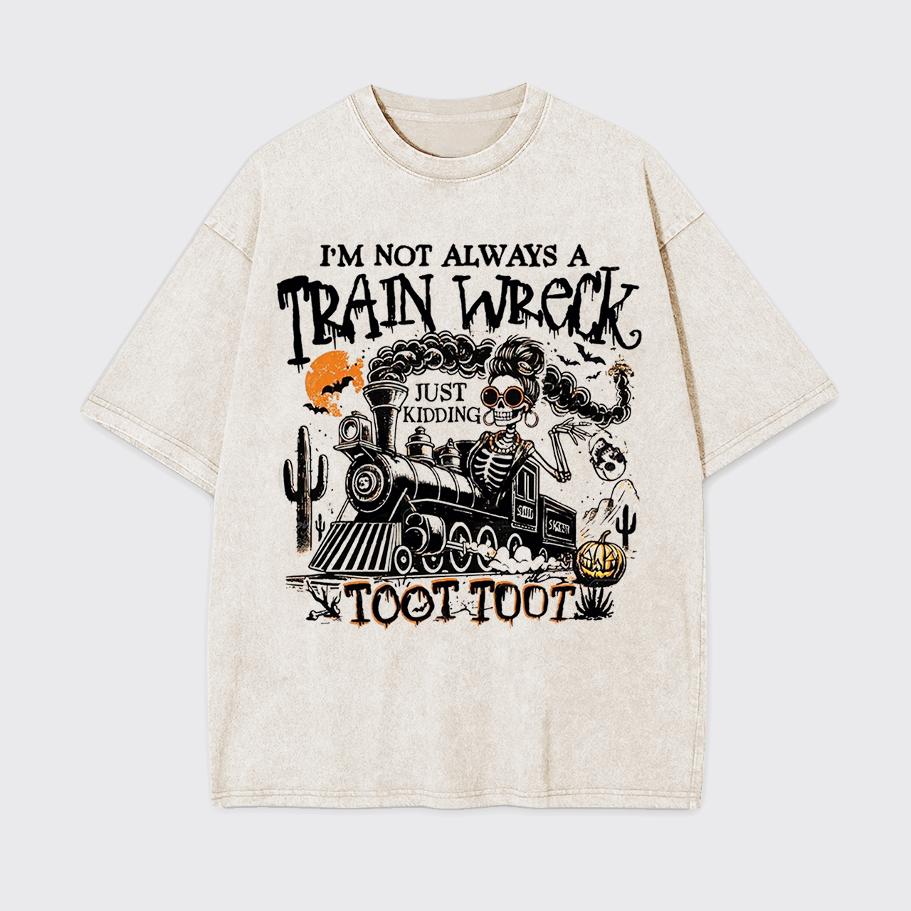 Halloween Humor I’m Not Always A Train Wreck Garment-dye Tees