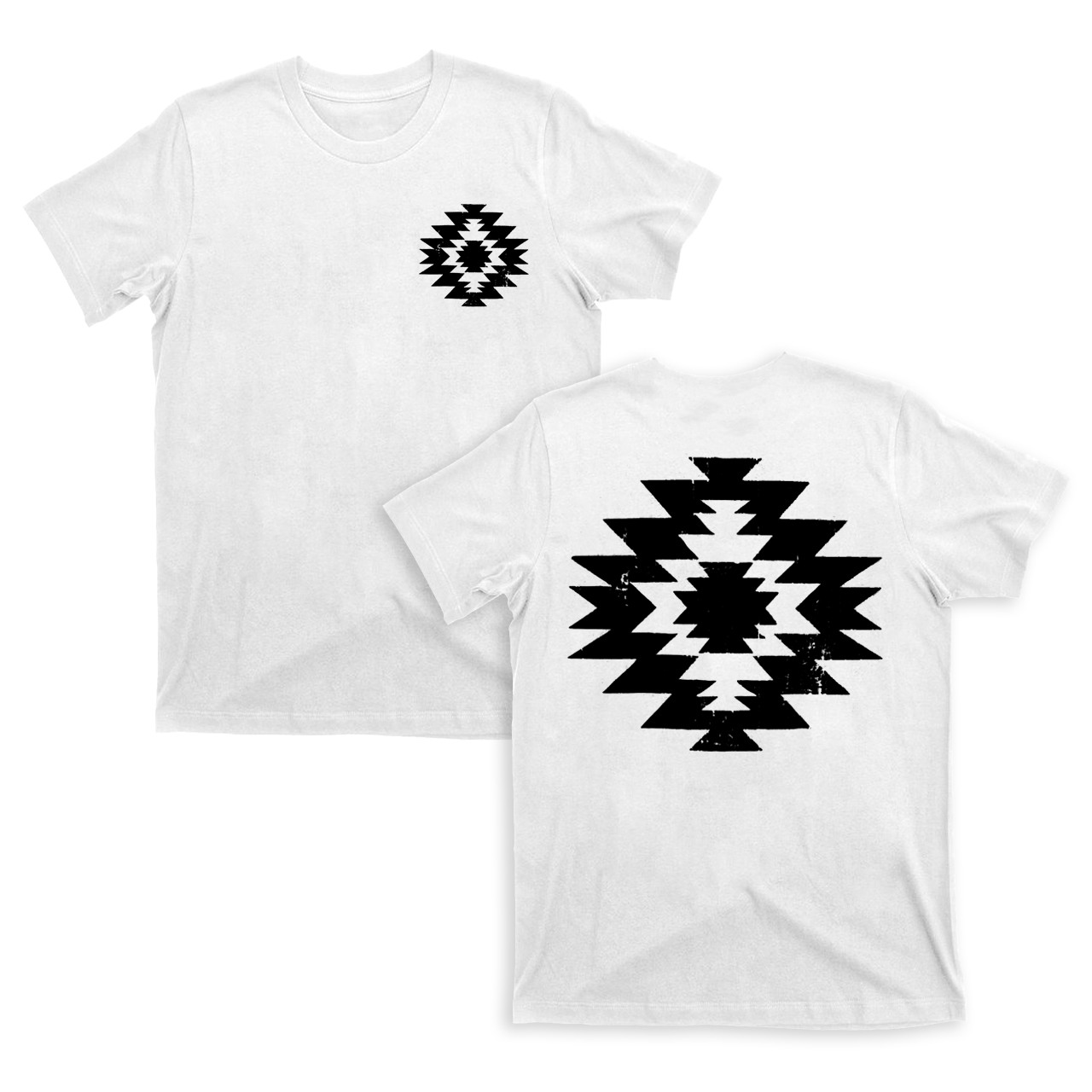 Western Aztec Graphic Cowboy T-Shirts