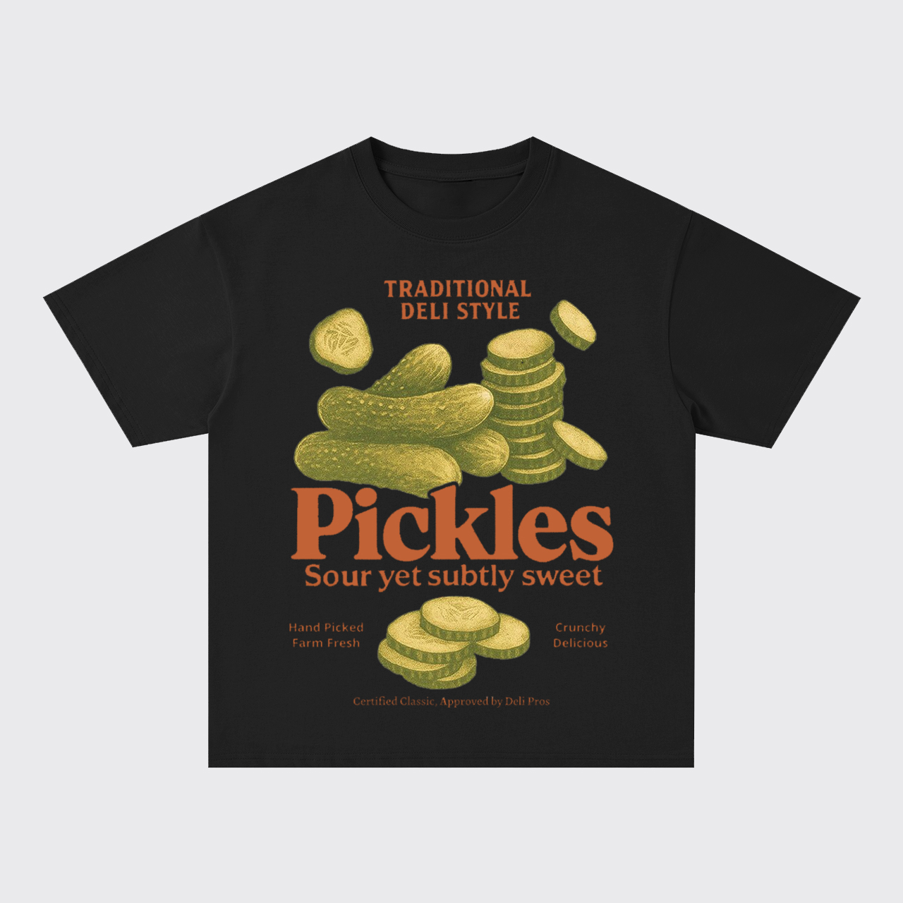 Retro Deli Pickles Oversize T-Shirts