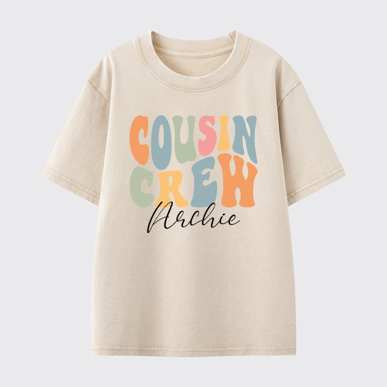 Personalized Cousin Crew Washed Toddler T-shirt