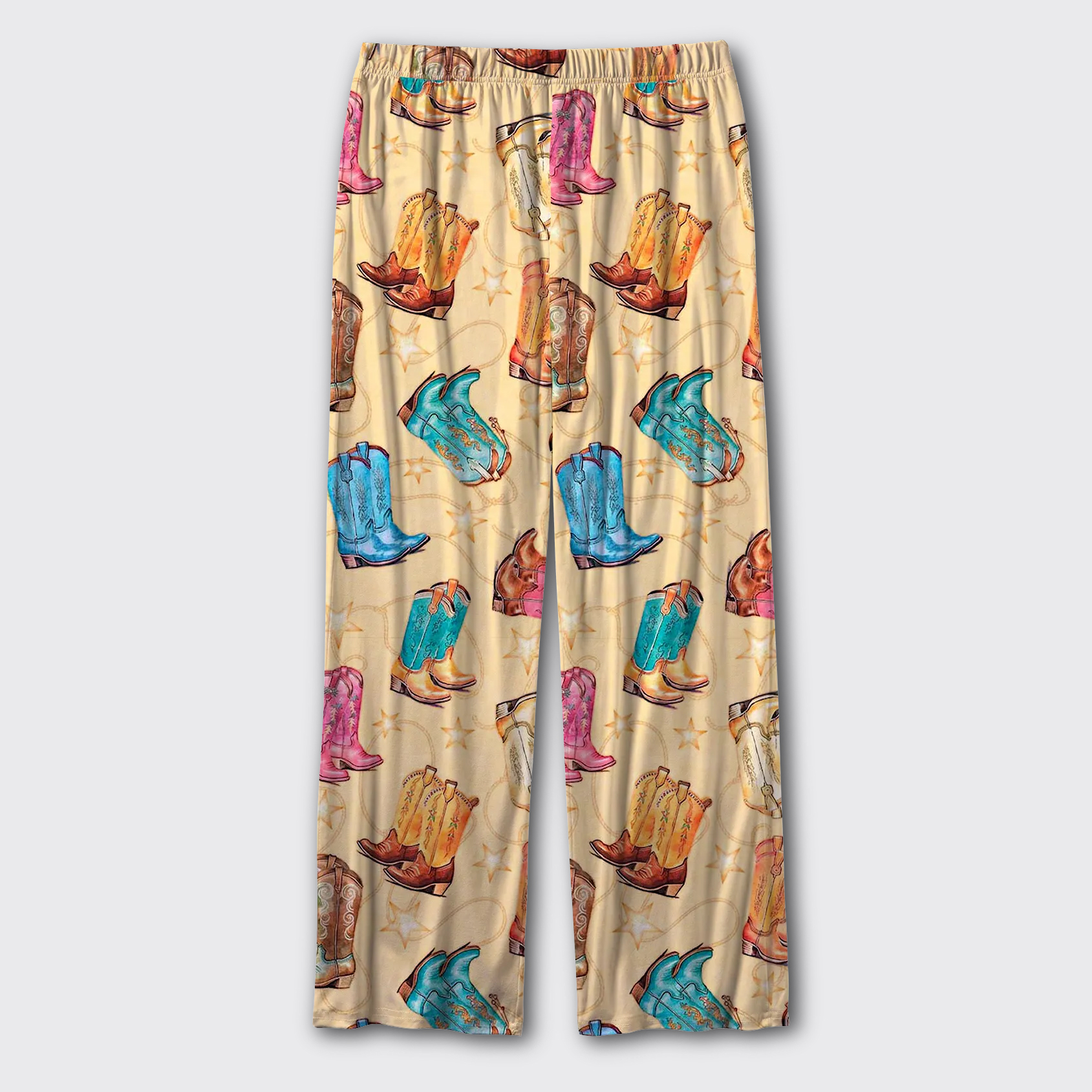 Colorful Cowboy Boots Pajama Pants