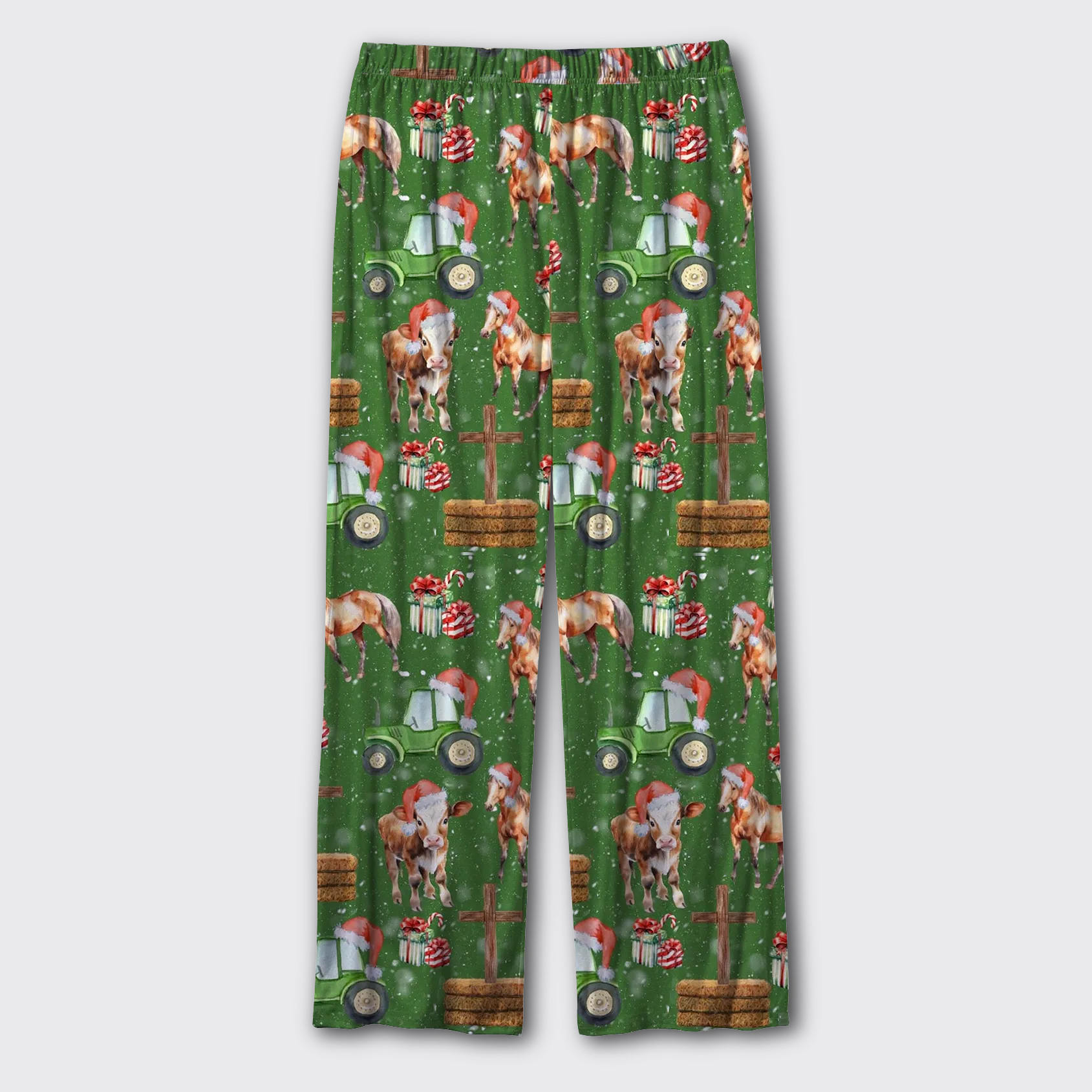 Country Christmas Farm Pajama Pants