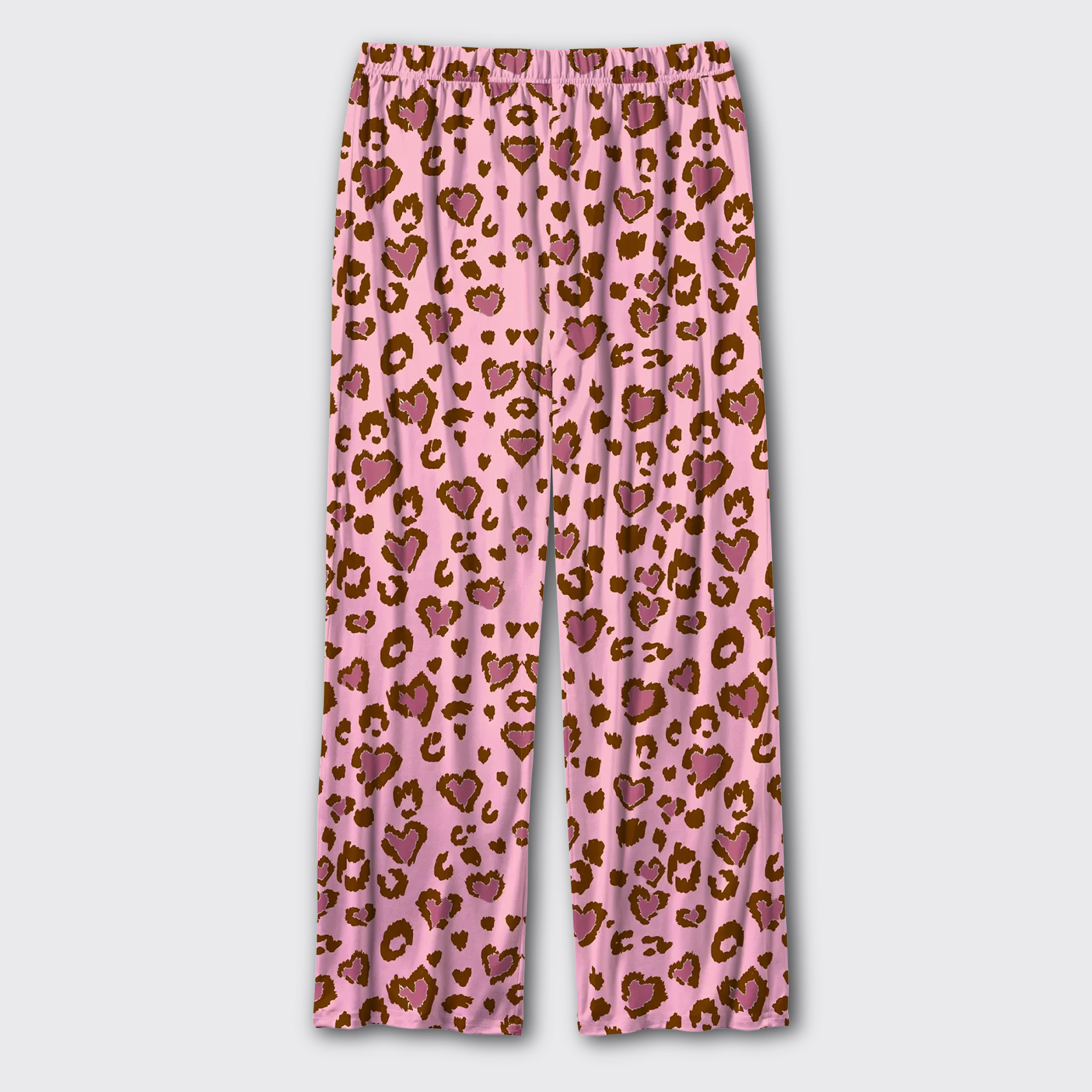 Pink Leopard Print Pajama Pants