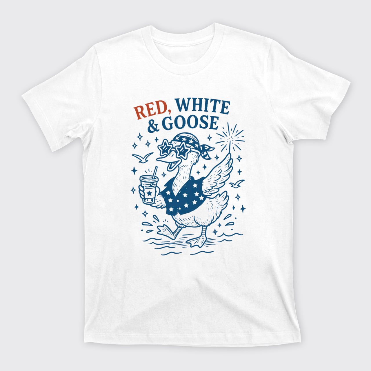 Funny Goose-Retro 4th of July T-Shirts