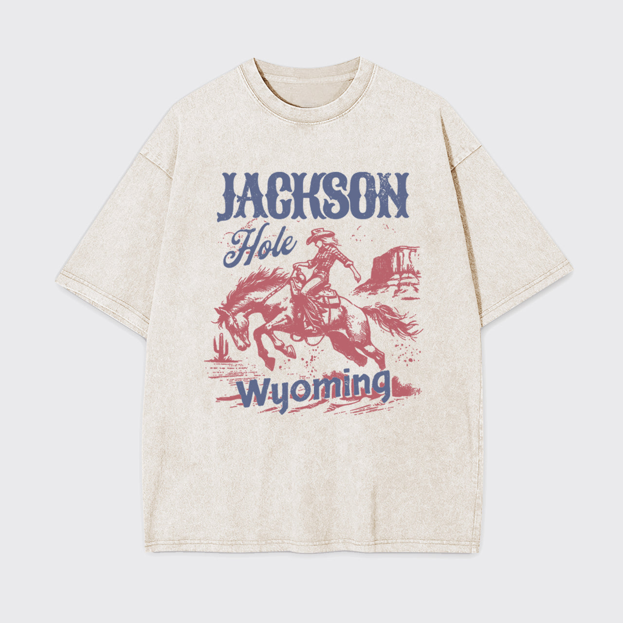 Vintage Cowboy-Jackson Hole Wyoming Garment-dye Tees