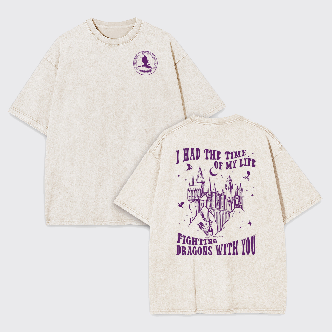 Fighting Dragons With You Garment-dye Tees