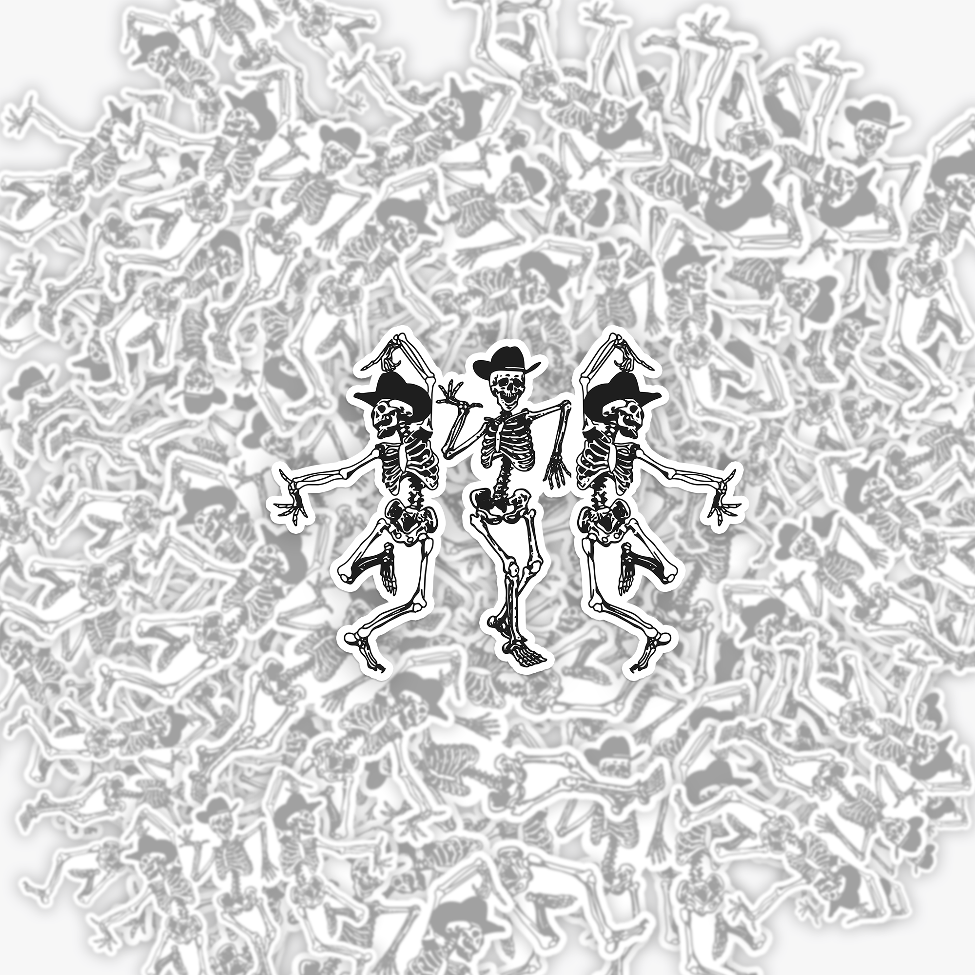 Dancing Skeleton_Cowboybay Sticker