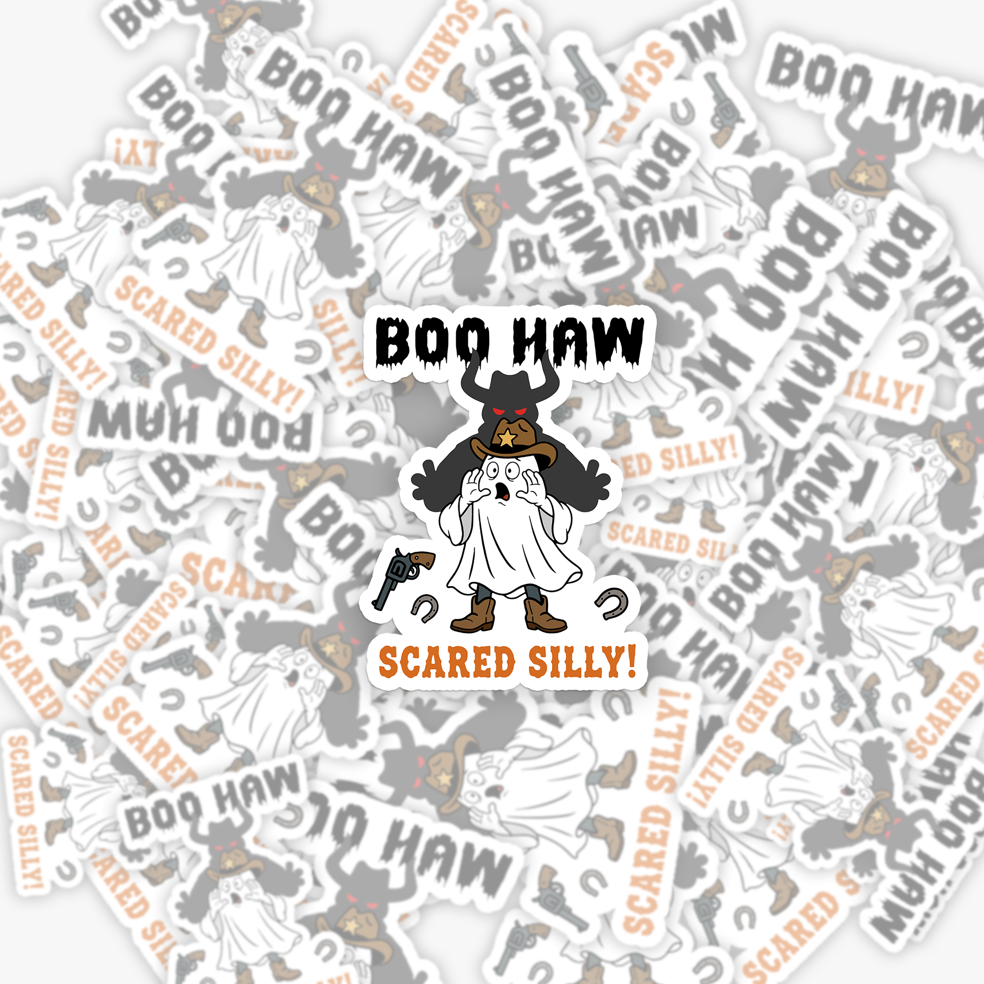 Boo Haw Cowboy Ghost_Cowboybay Sticker