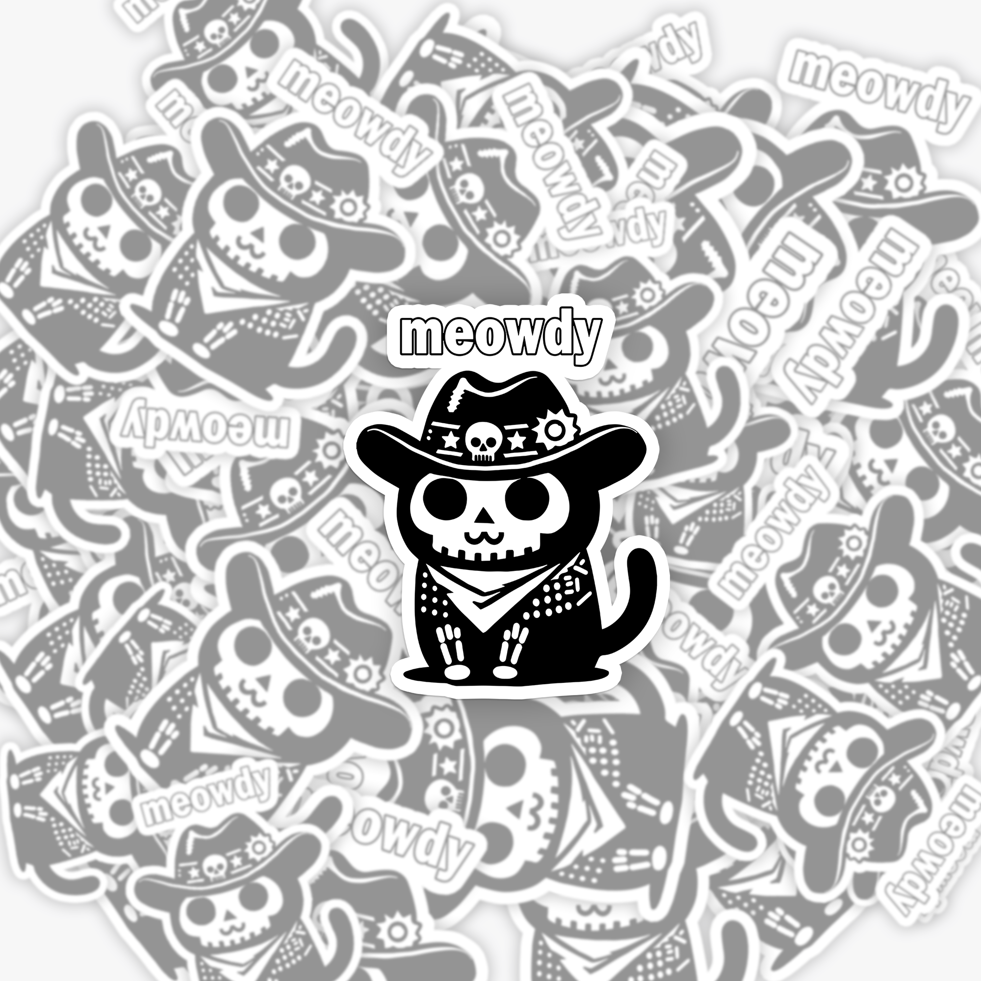Gothic Meowdy Cowboy_Cowboybay Sticker