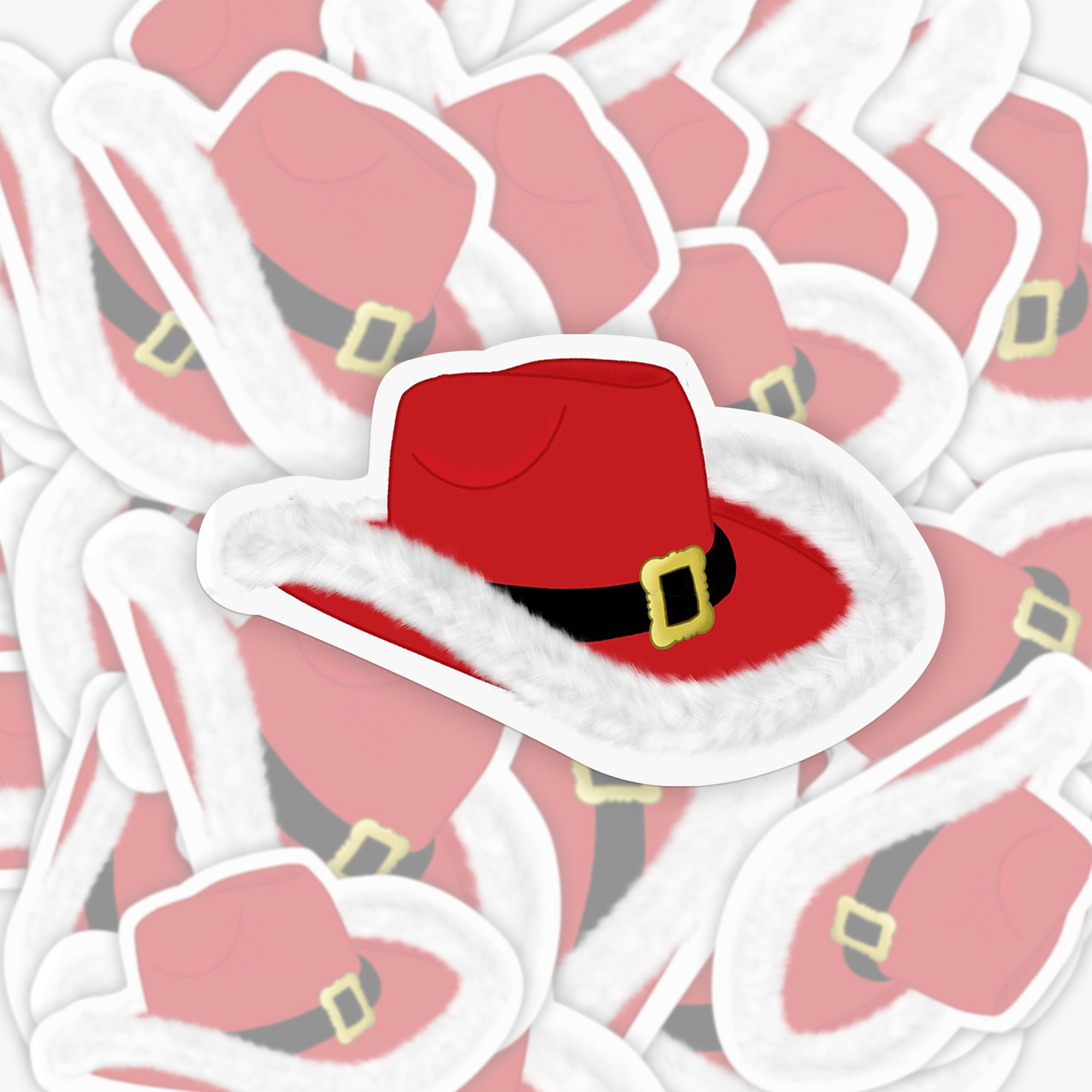 Christmas Cowgirl Hat_Cowboybay Sticker