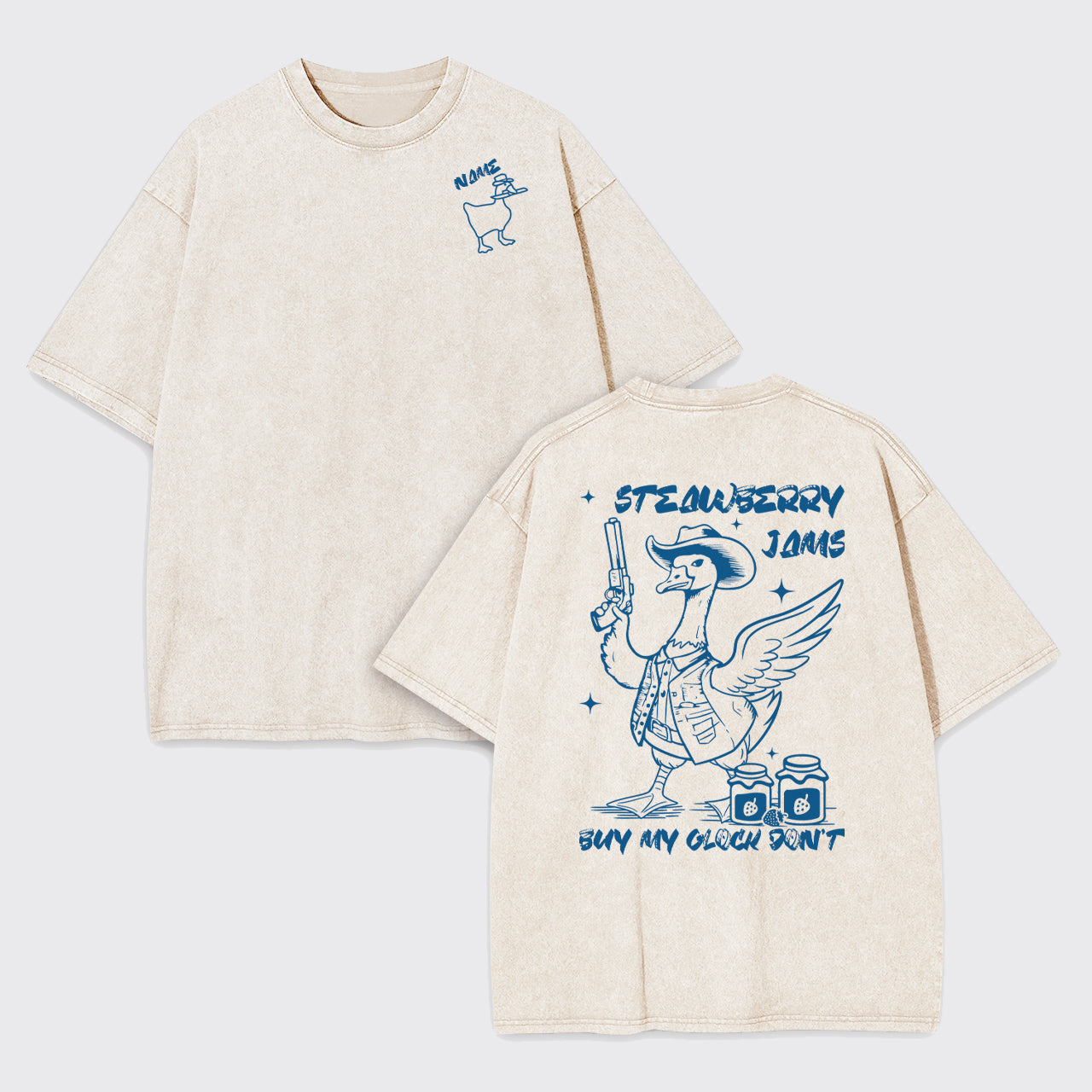 Personalized Strawberry Jam Goose Garment-dye Tees