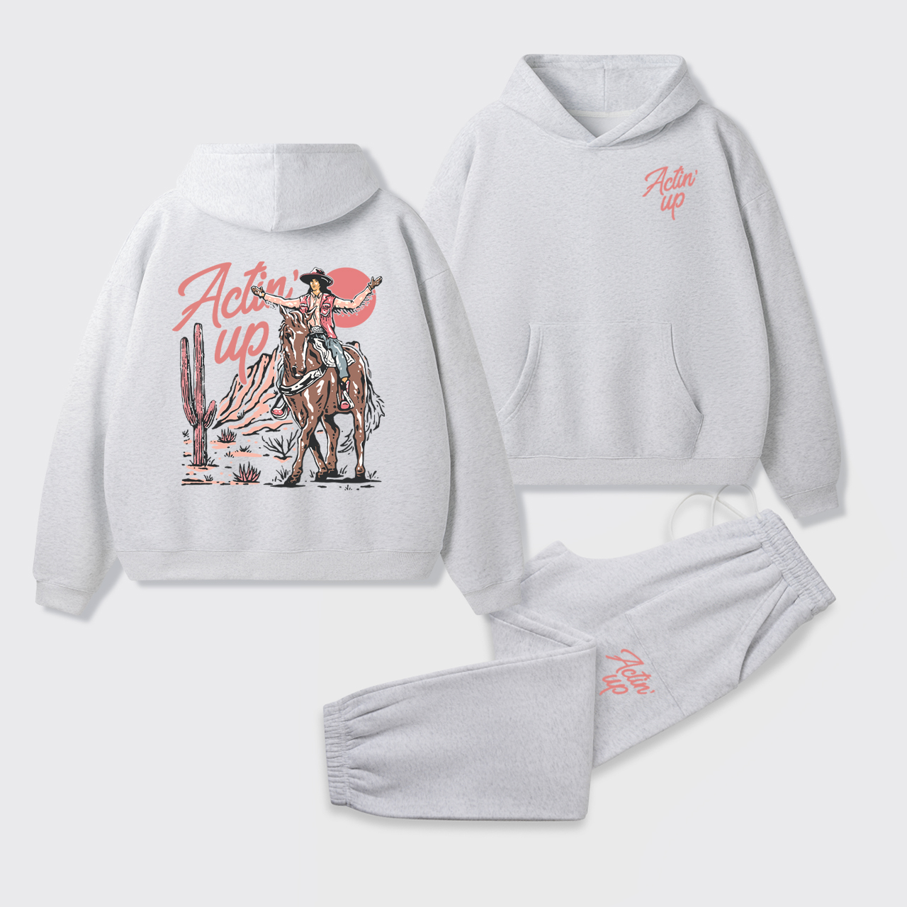 Actin' Up Cowgirl Hoodie Set
