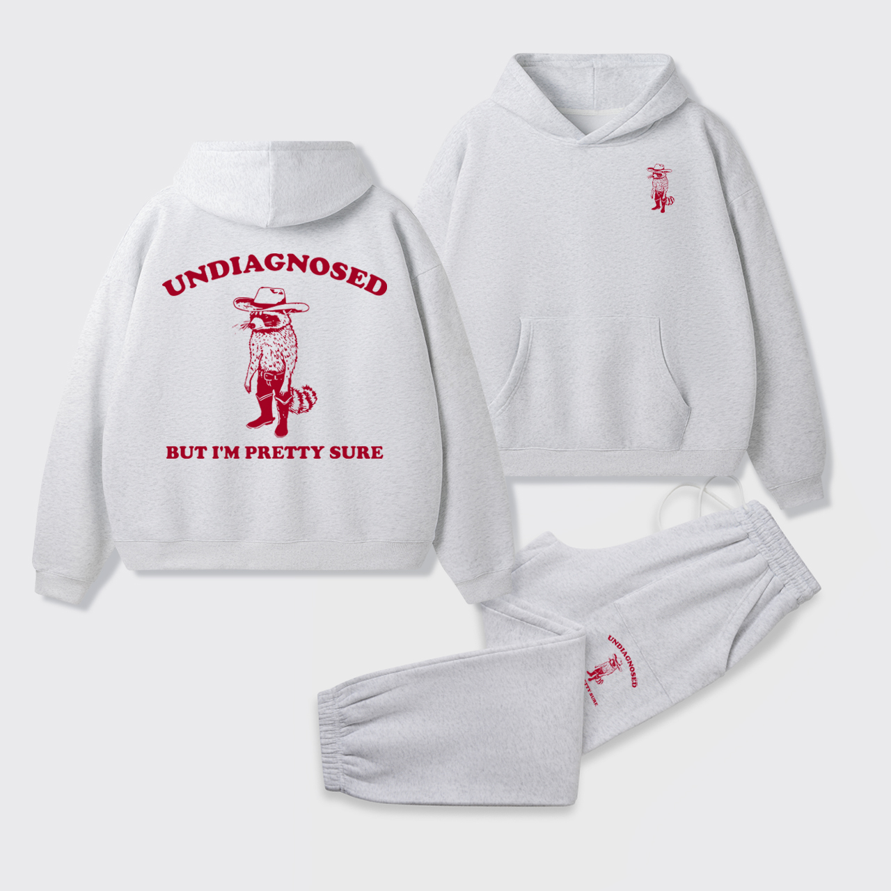 Undiagnosed But I'm Pretty Sure Vintage Hoodie Set