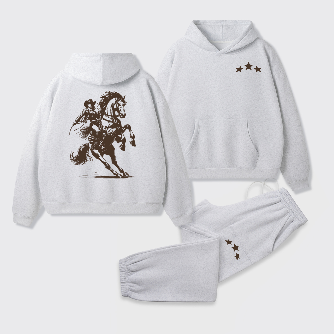 Lone Rider Cowgirl Fleece Hoodie Set