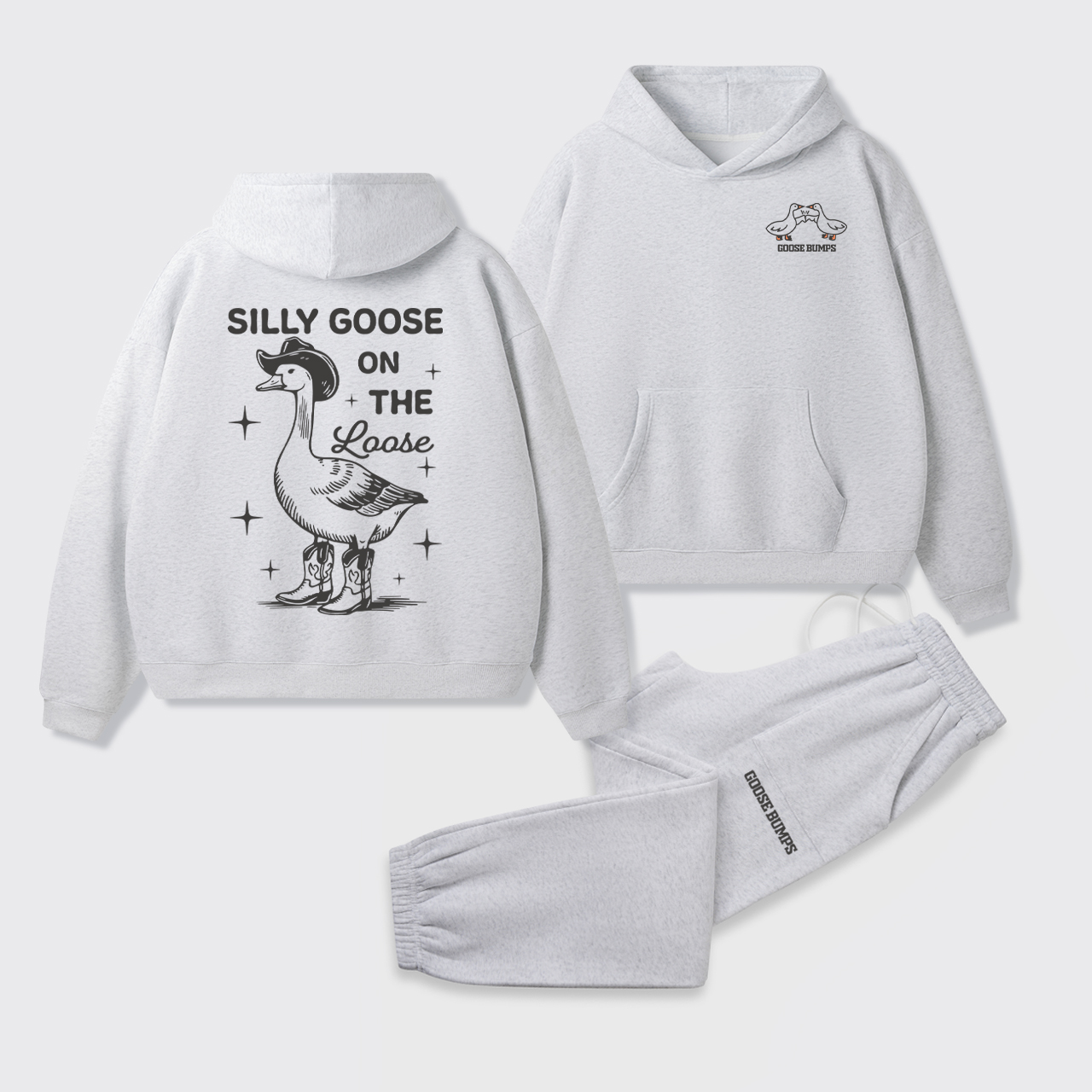 Silly Goose Fleece Hoodie Set