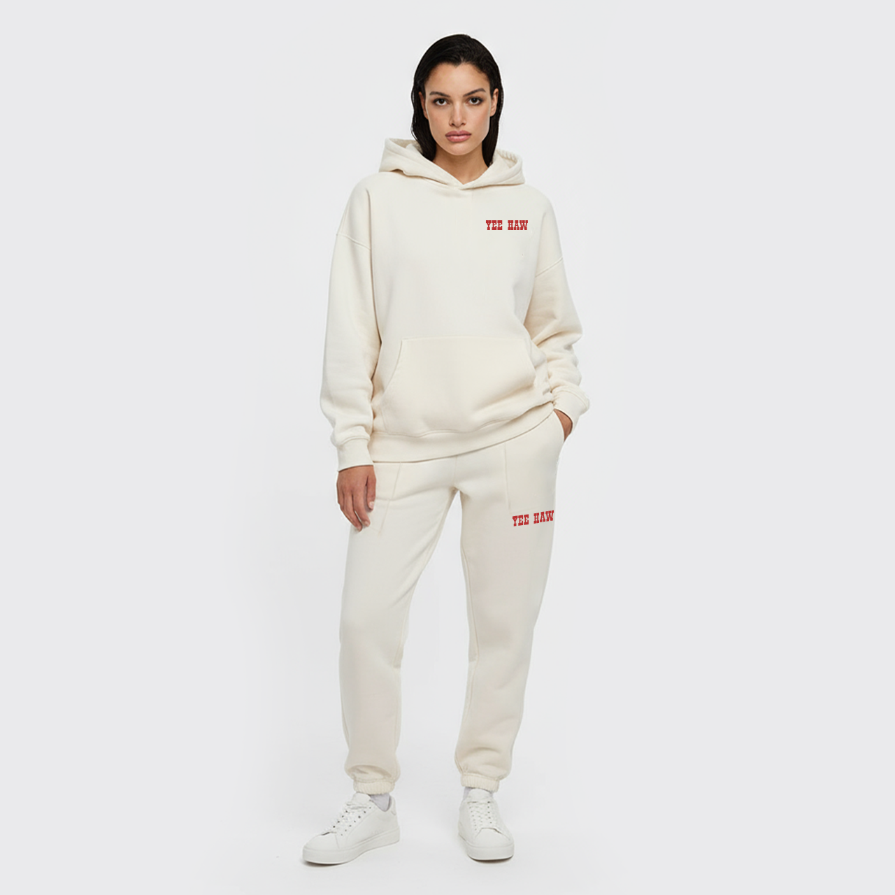 Yee Haw Weatern Fleece Hoodie Set