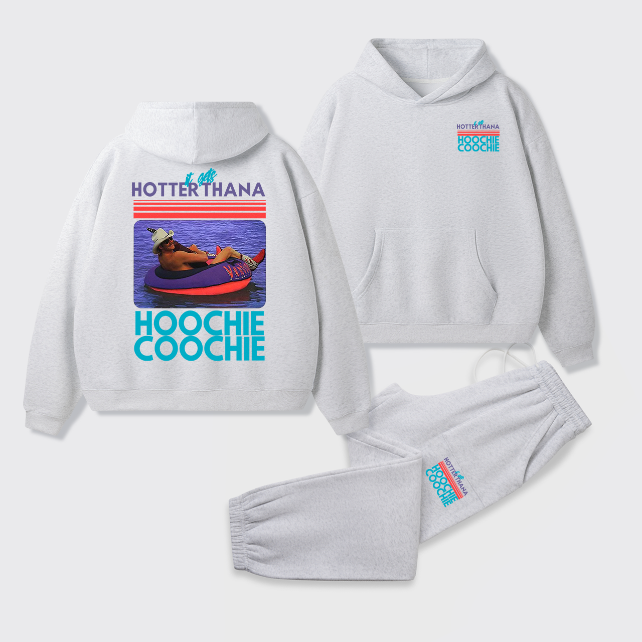 90s Country Music Fleece Hoodie Set