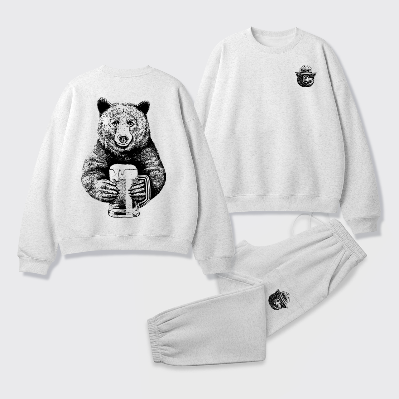 Smokey The Bear Fleece Sweatshirt Set