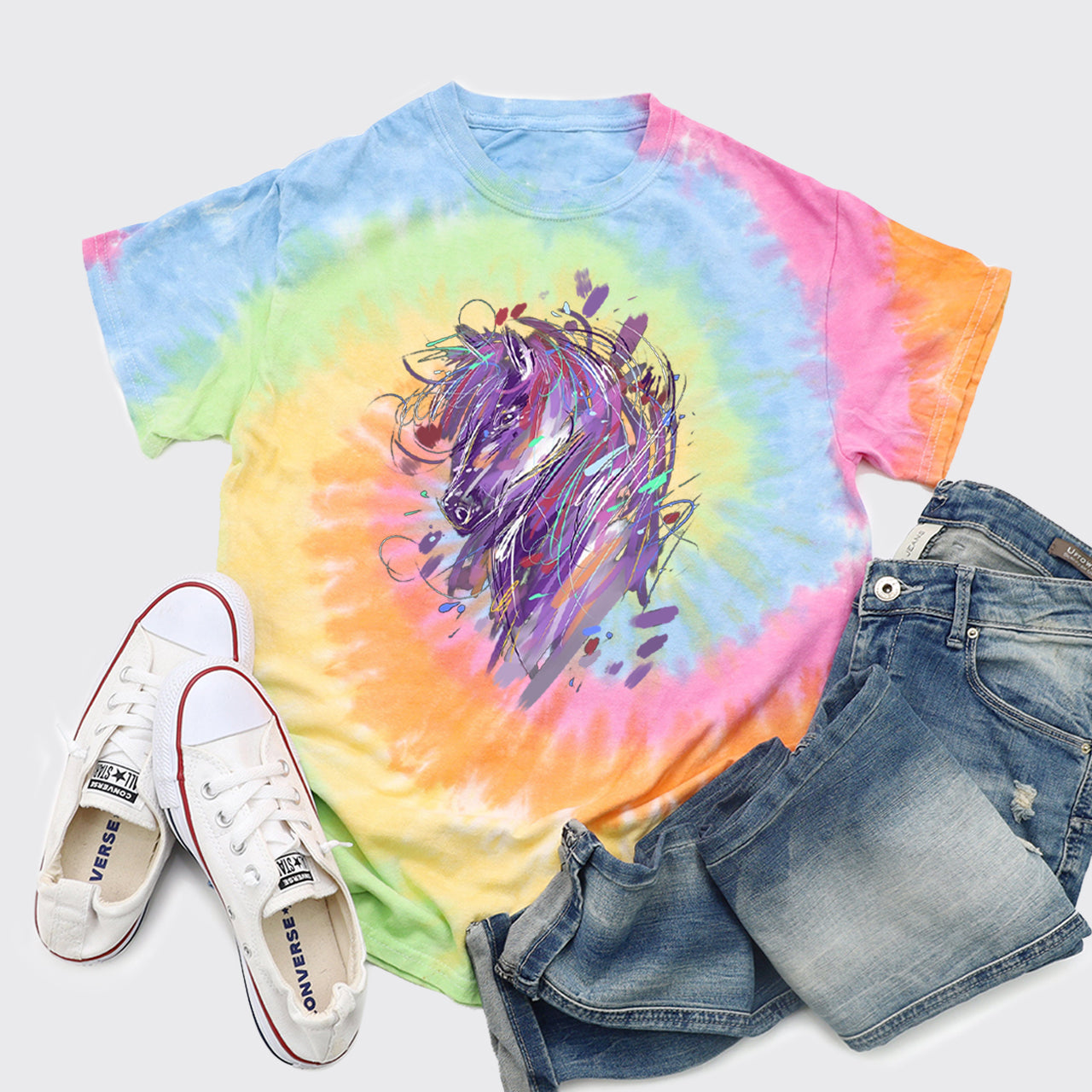 Horse Lover Gift Tie Dye Shirts