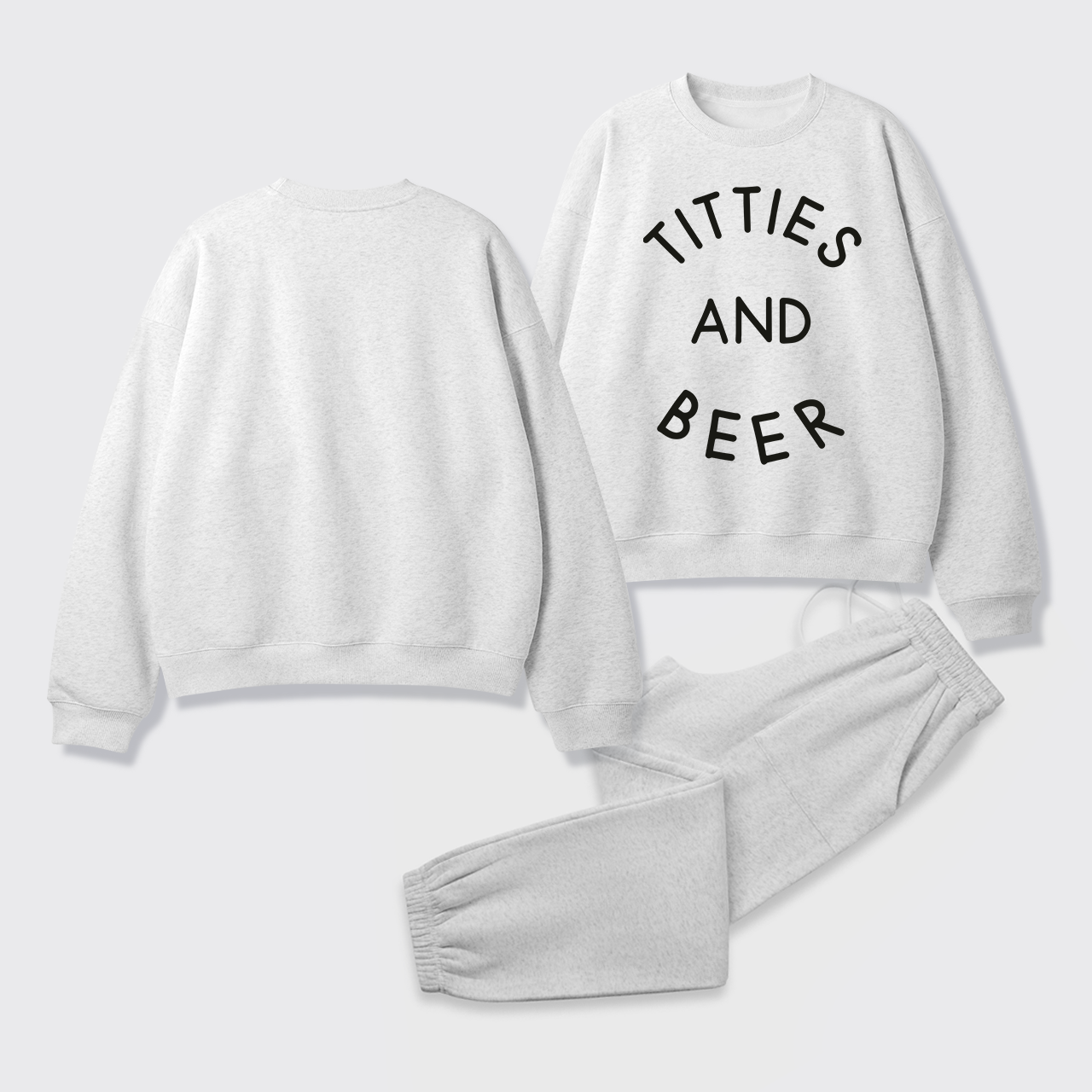 Country Music Titties And Beer Fleece Sweatshirt Set