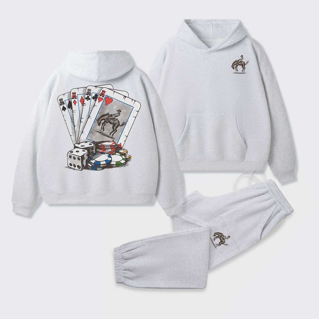 Cowboybay Knight On Horseback Fleece Hoodie Set