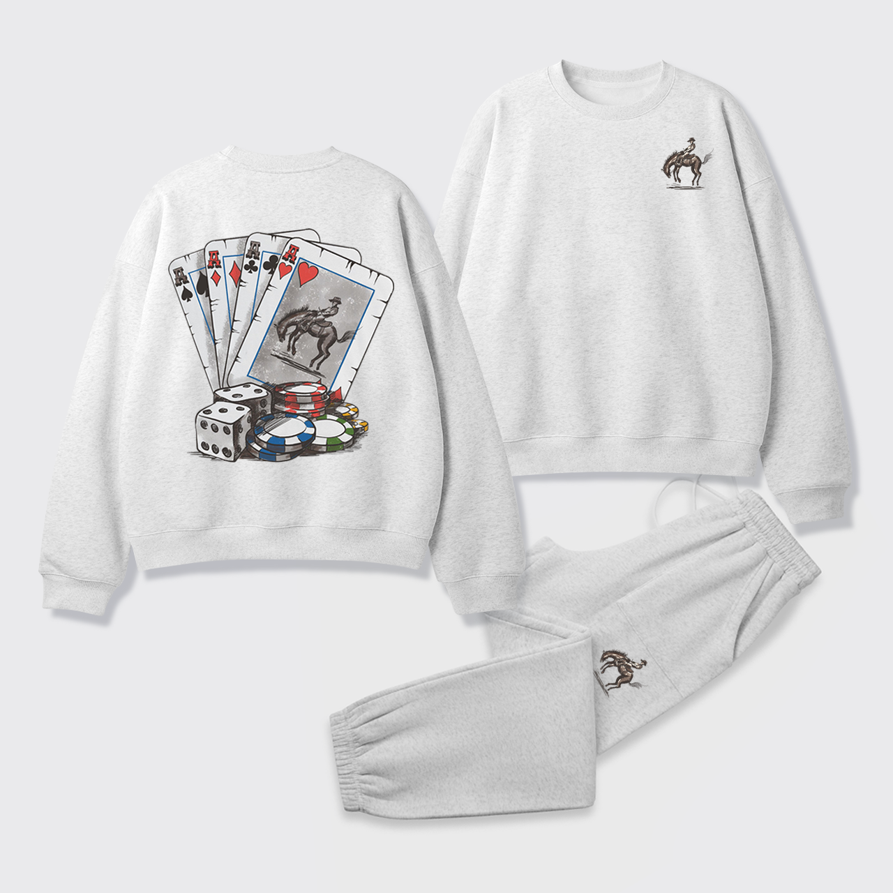 Cowboybay Knight On Horseback Fleece Sweatshirt Set