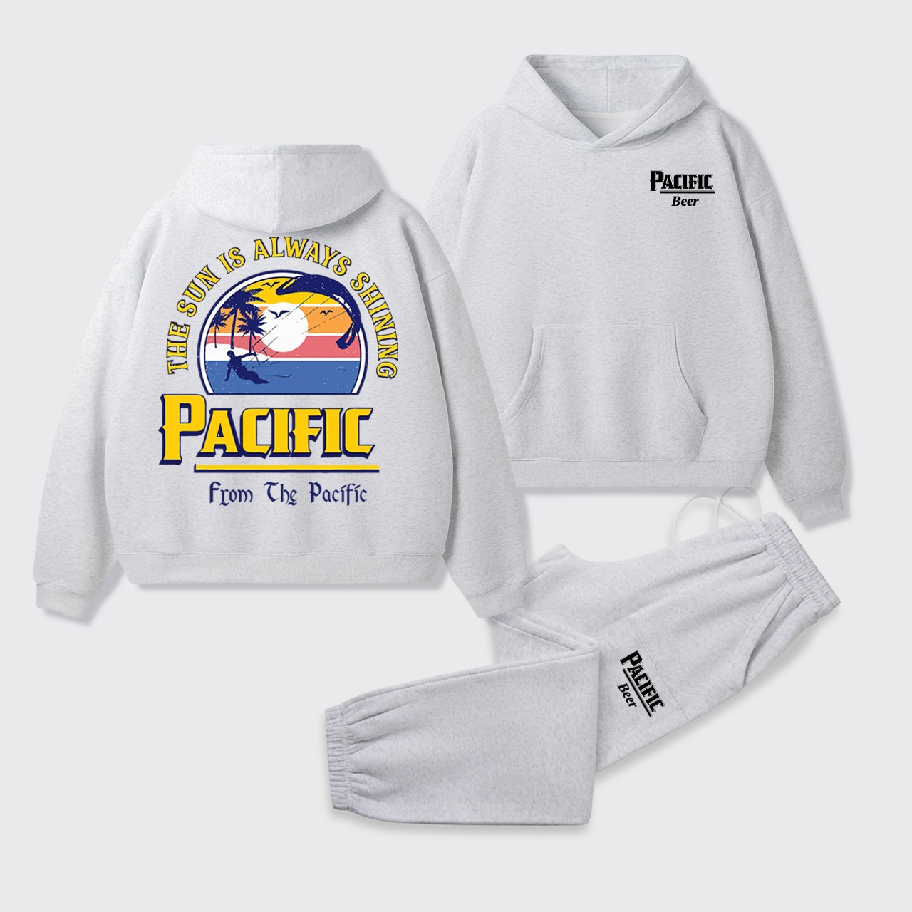 The Sun Always Shining Beer Fleece Hoodie Set