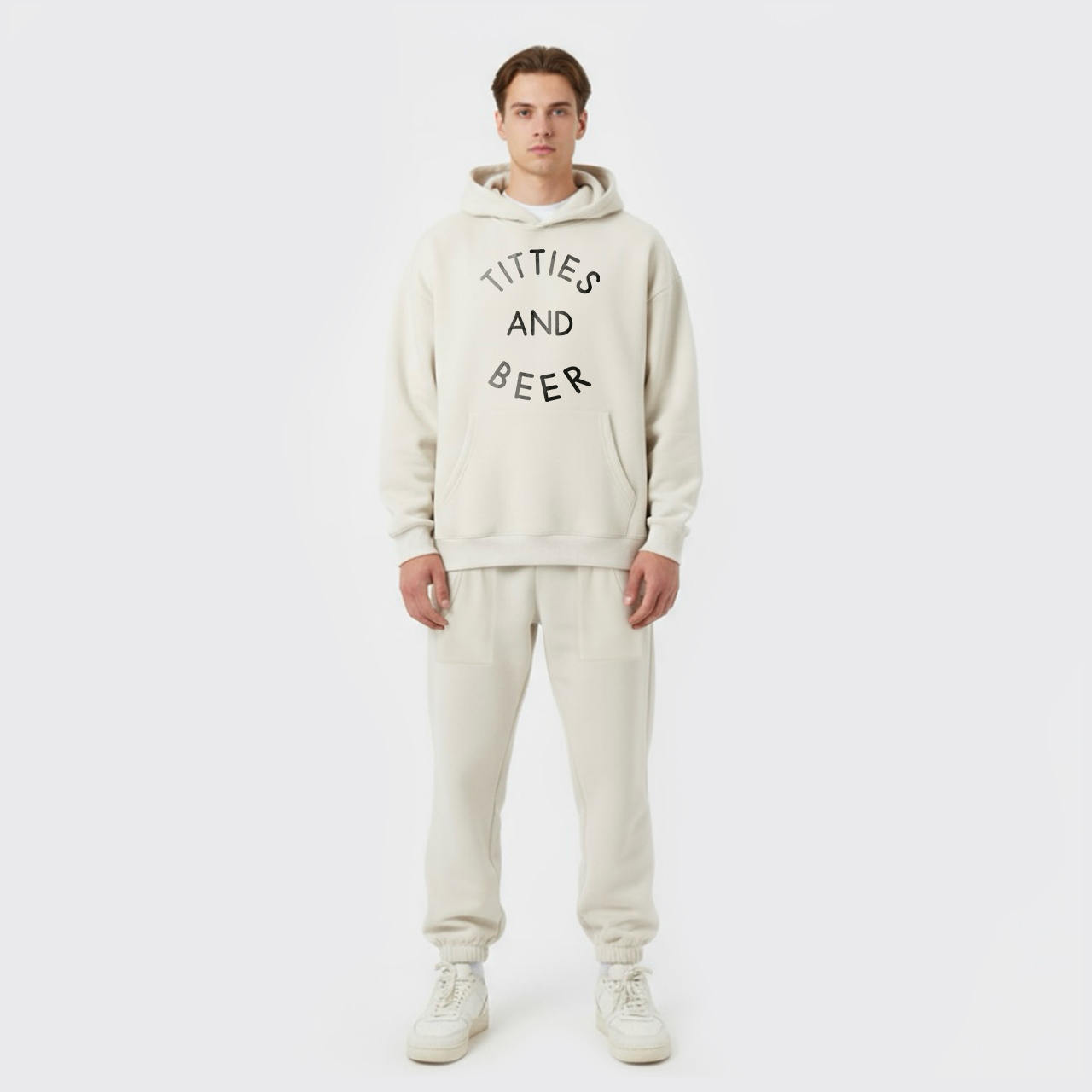 Country Music Titties And Beer Fleece Hoodie Set