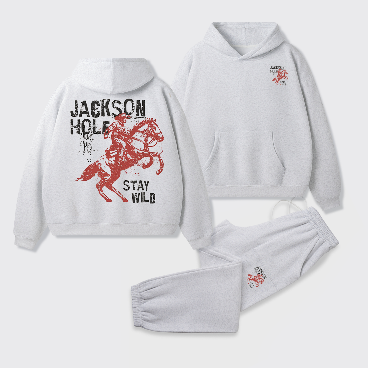 Western Stay Wild Fleece Hoodie Set