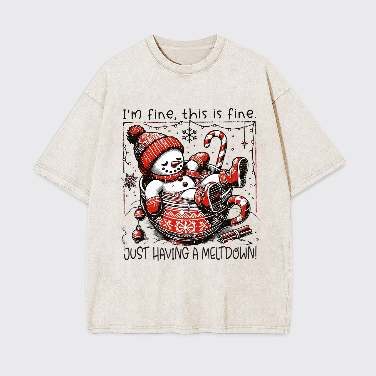 Funny Snowman Christmas Garment-dye Tees