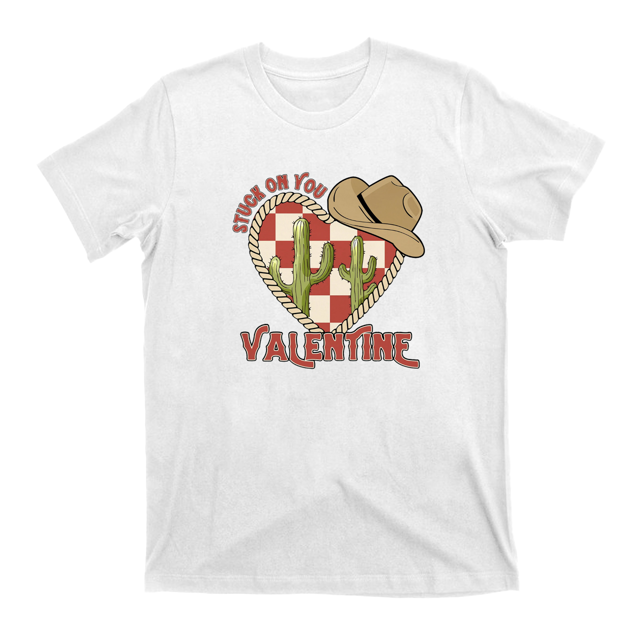Stuck on Cowboy Heart T-Shirts