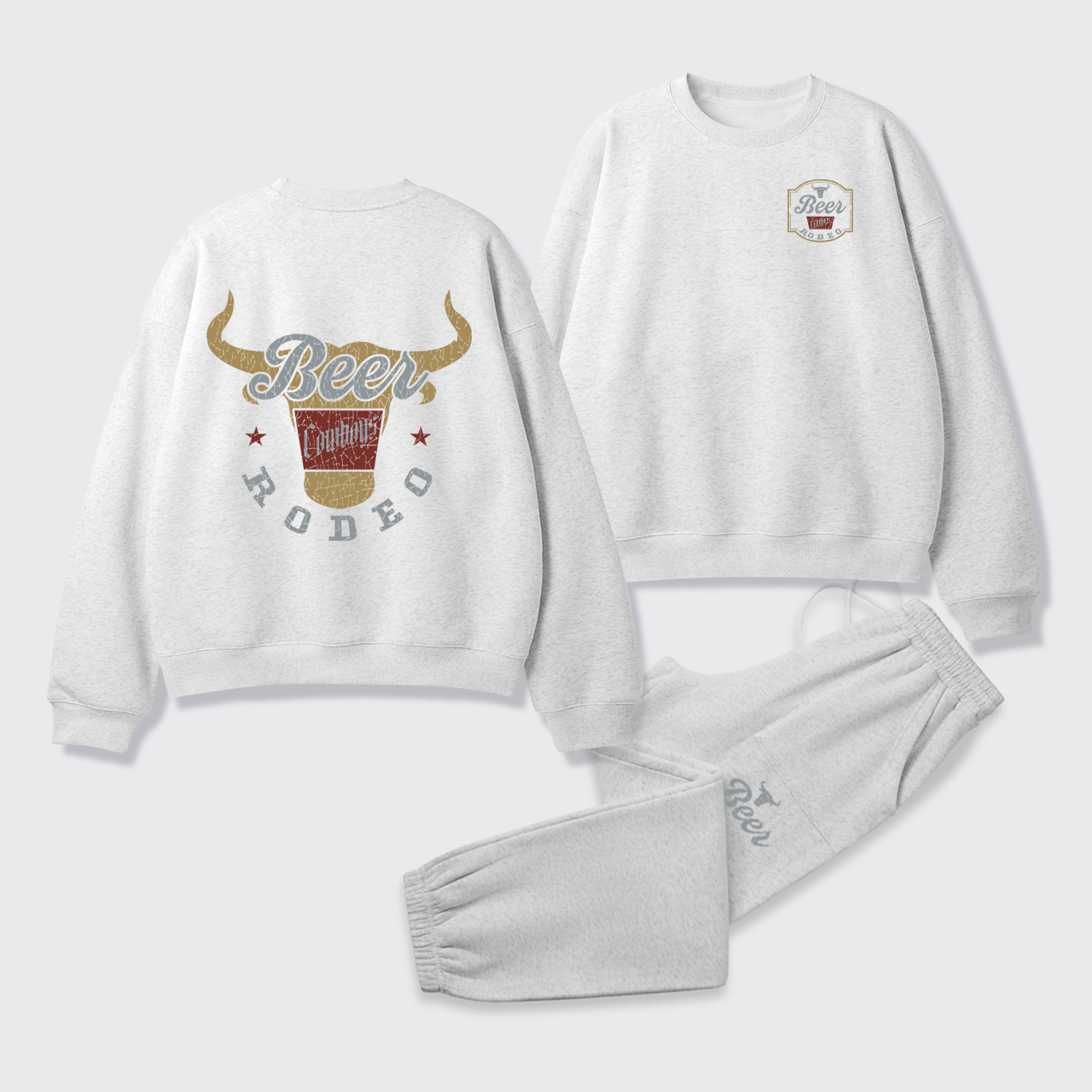 New Beer Rodeo Fleece Sweatshirt Set