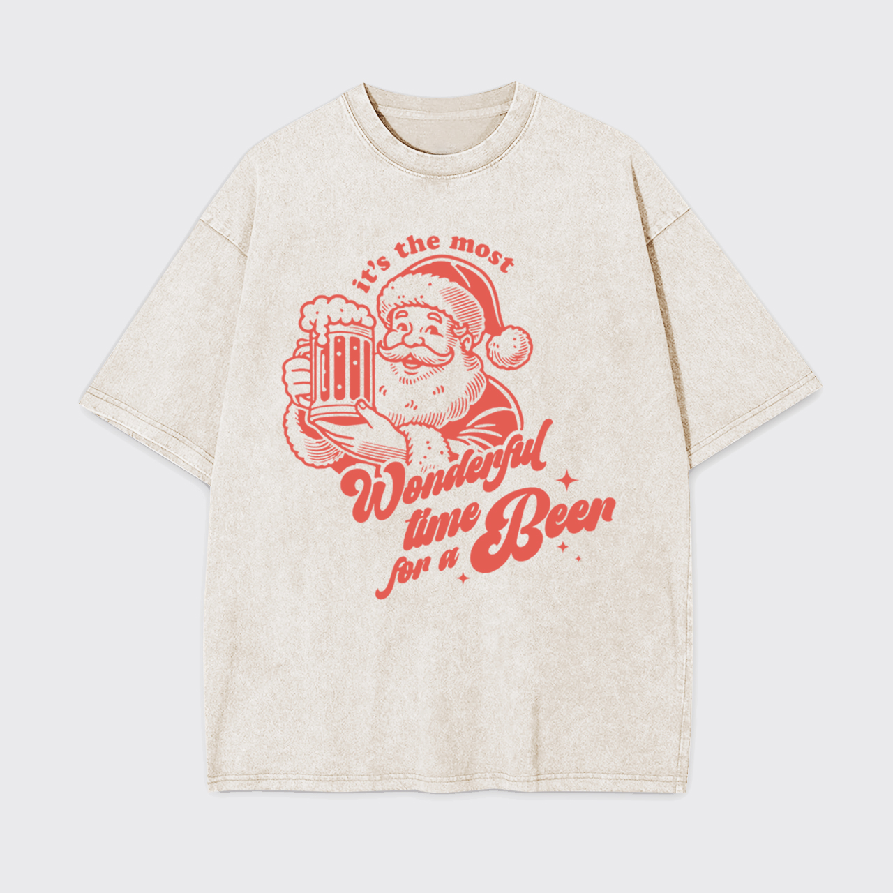 Retro Santa Claus Garment-dye Tees