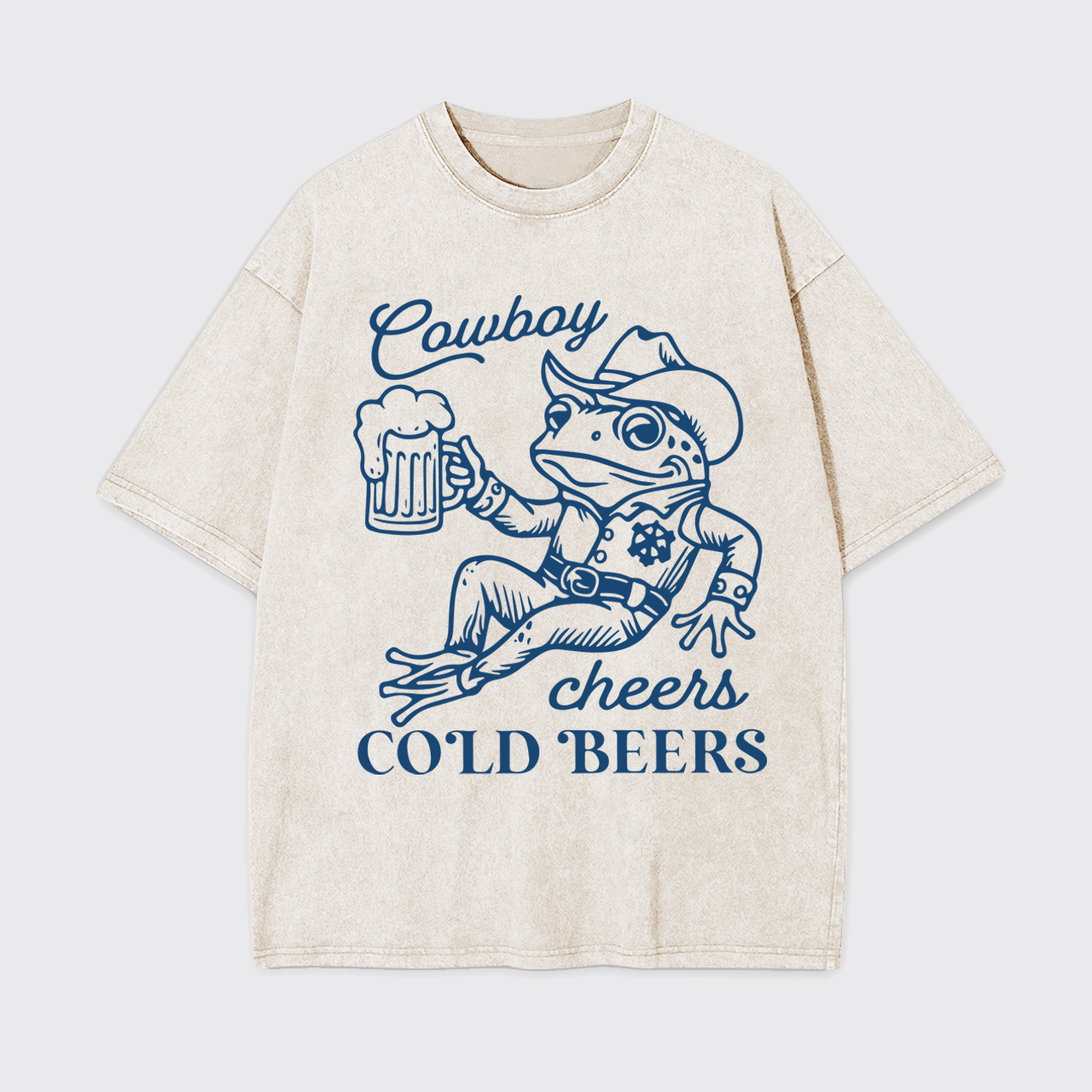Cowboy Cheers Cold Beers Garment-dye Tees