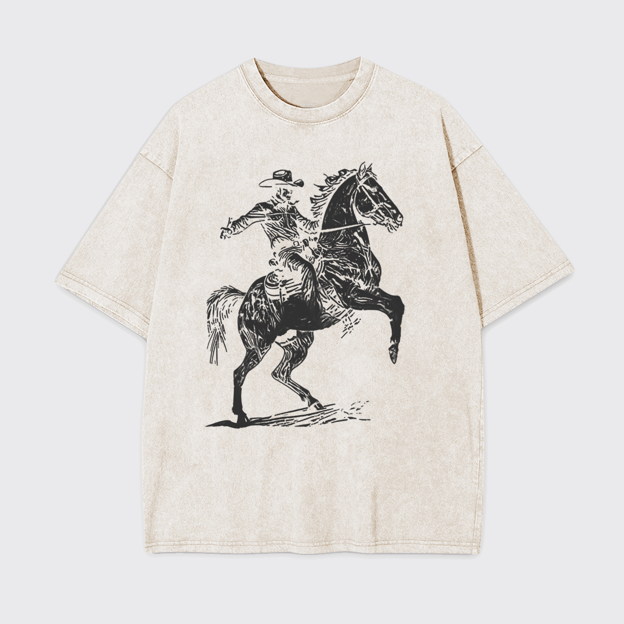 Retro Western Cowboy Rodeo Garment-dye Tees