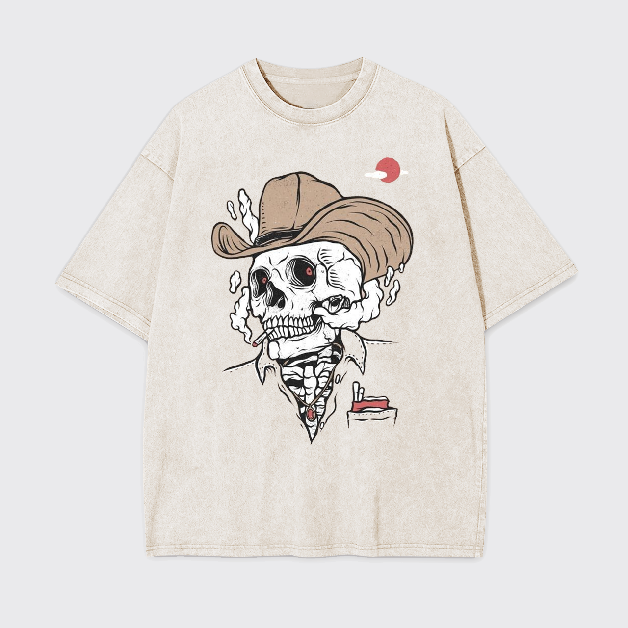 Outlaw Cowboy Skeleton Garment-dye Tees