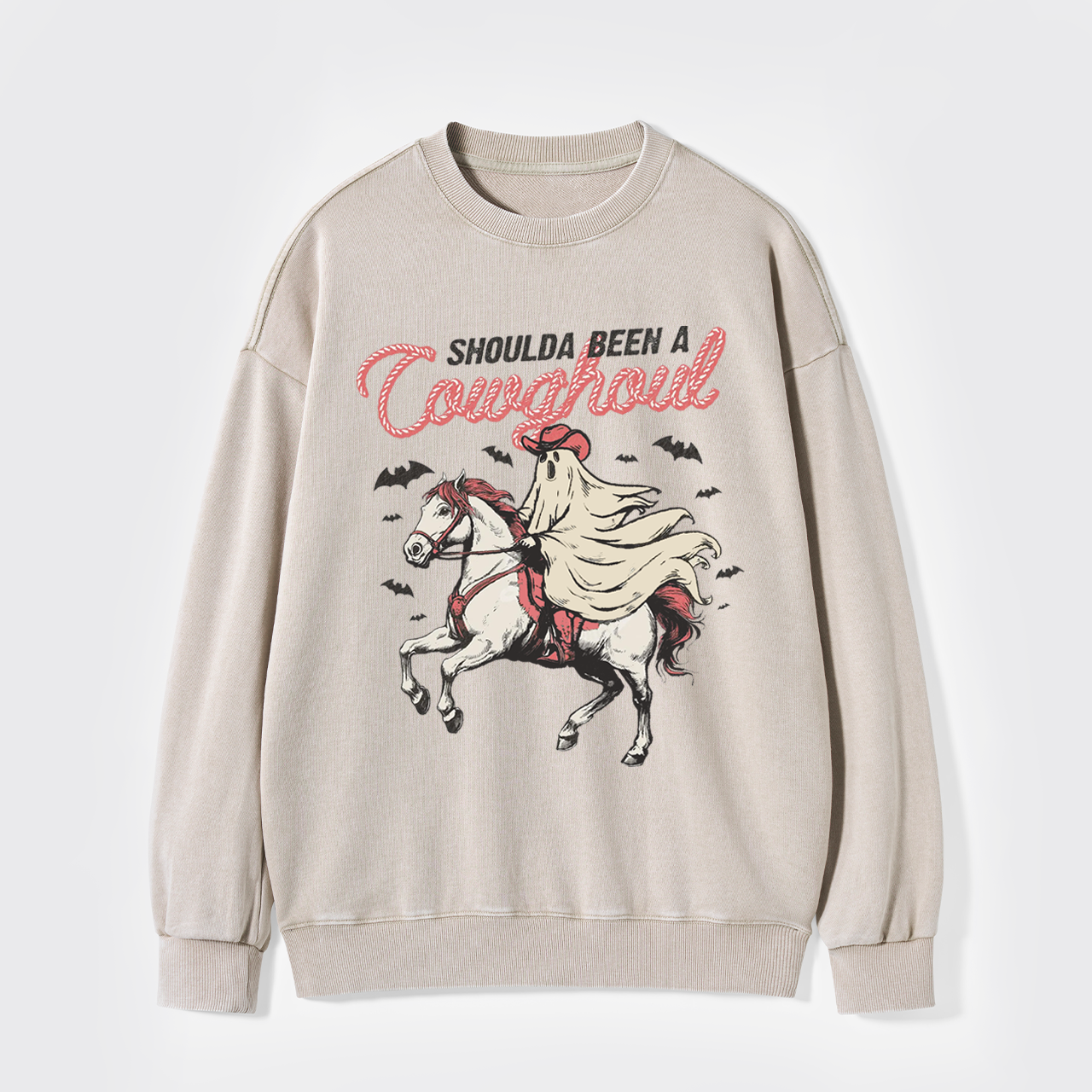 Shoulda Been a Cowghoul Washed Sweatshirts